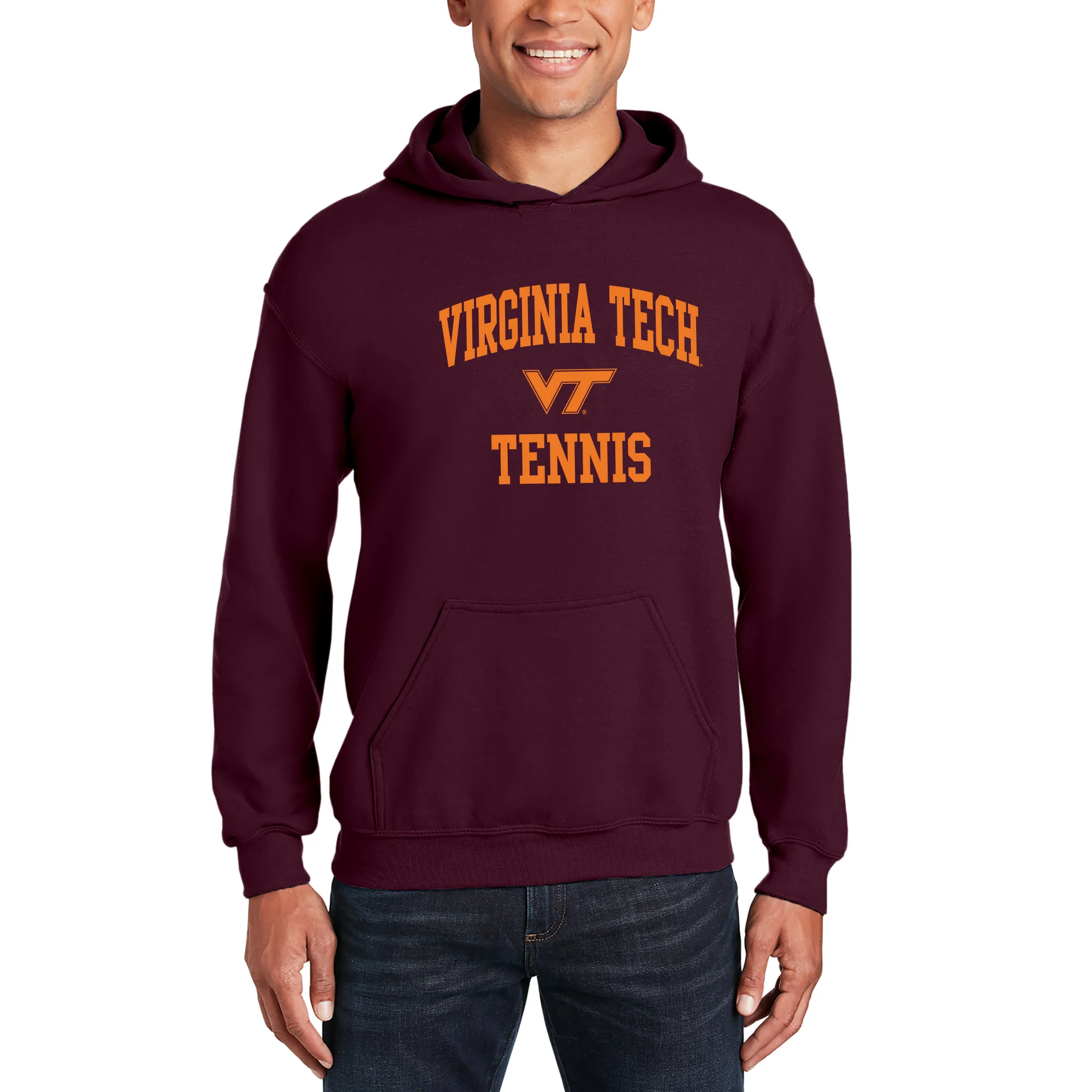 Virginia Tech Arch Logo Tennis Hoodie - Maroon - Image 3