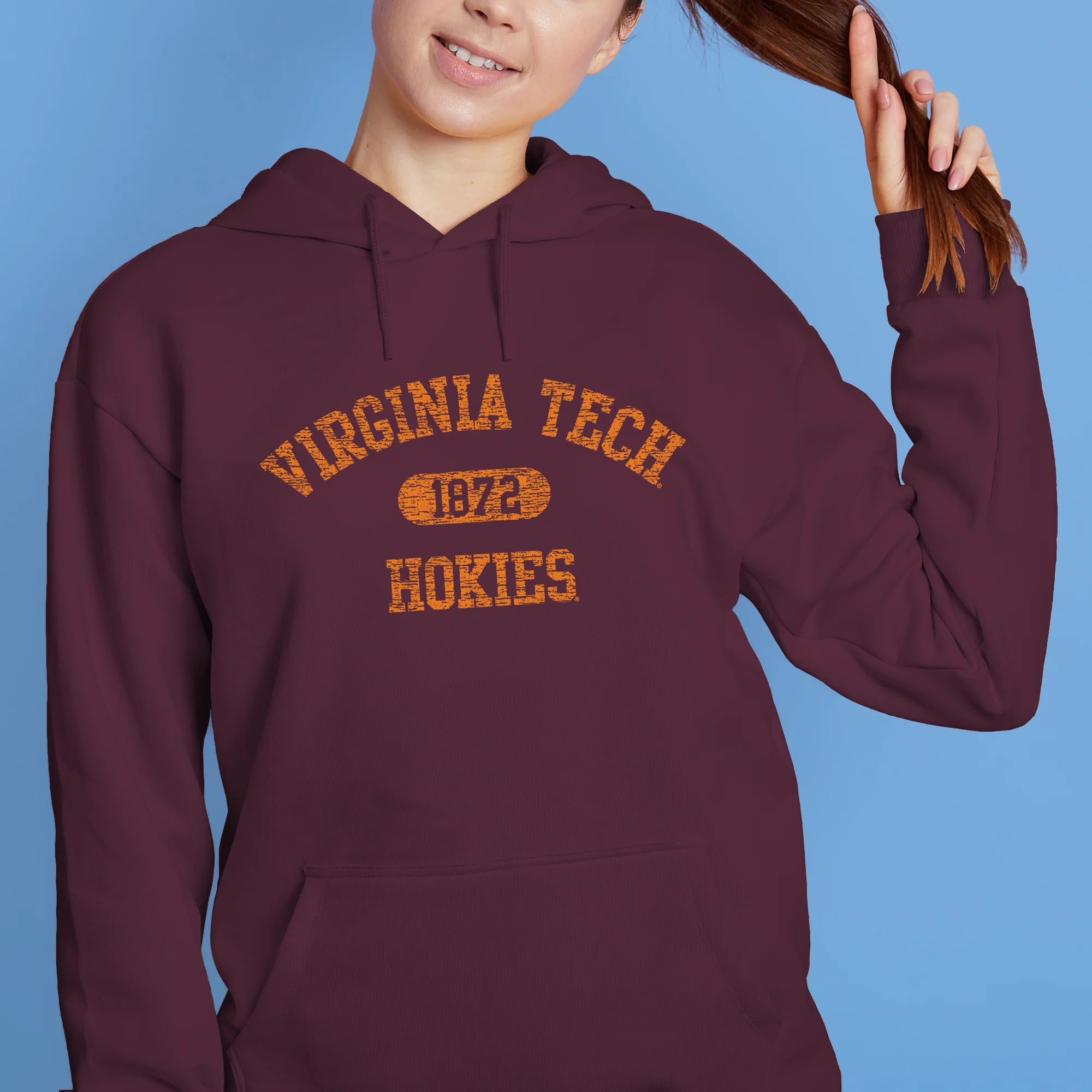 Virginia Tech Athletic Arch Hoodie - Maroon - Image 4