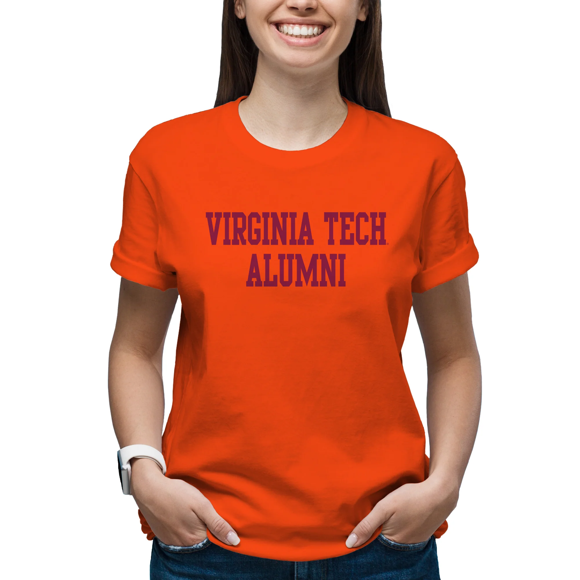 Virginia Tech Basic Block Alumni T-Shirt - Orange - Image 4