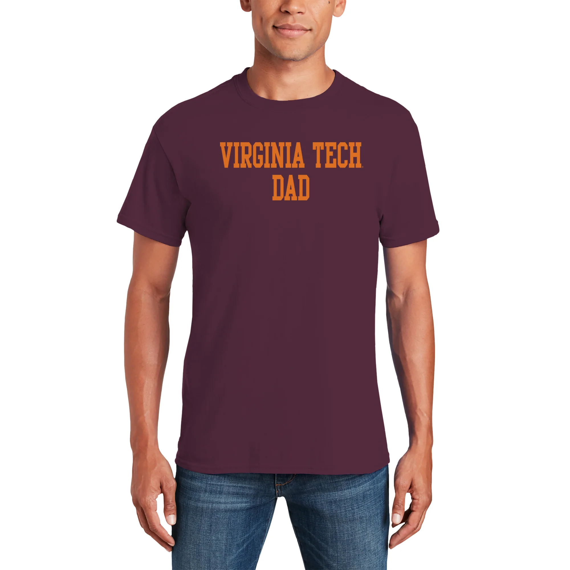Virginia Tech Basic Block Dad T-Shirt - Maroon - Image 3