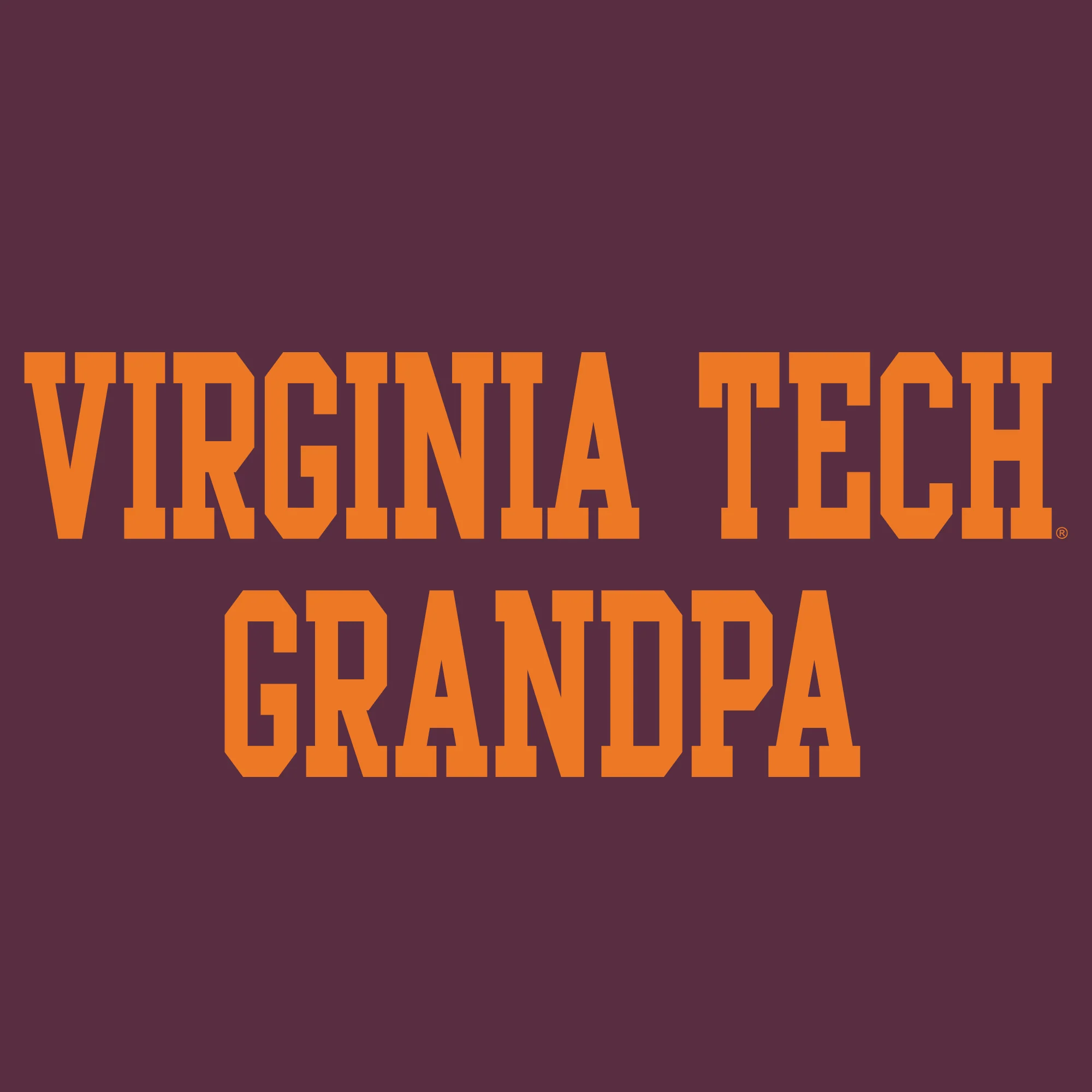 Virginia Tech Basic Block Grandpa T-Shirt - Maroon - Image 2