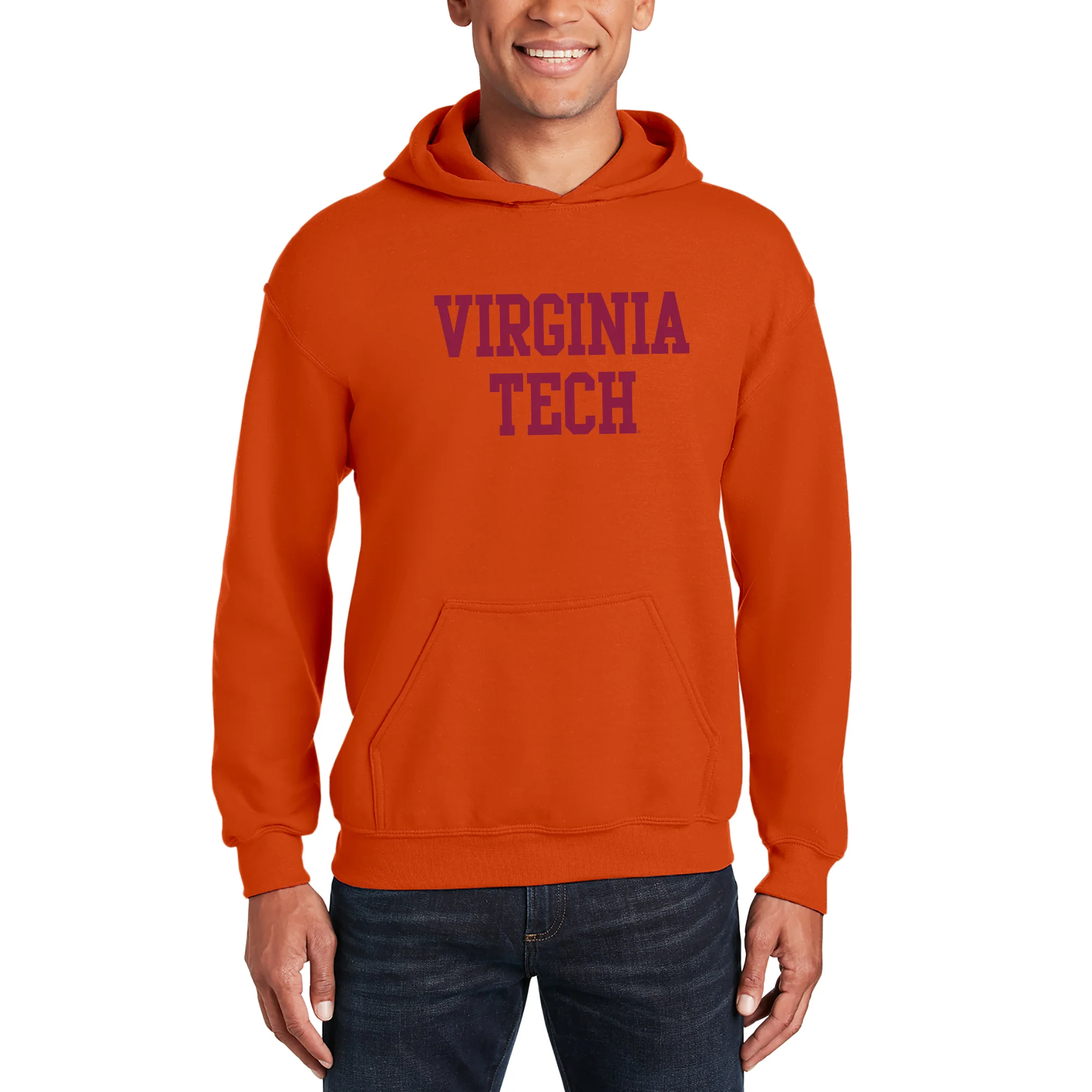 Virginia Tech Basic Block Hoodie - Orange - Image 3