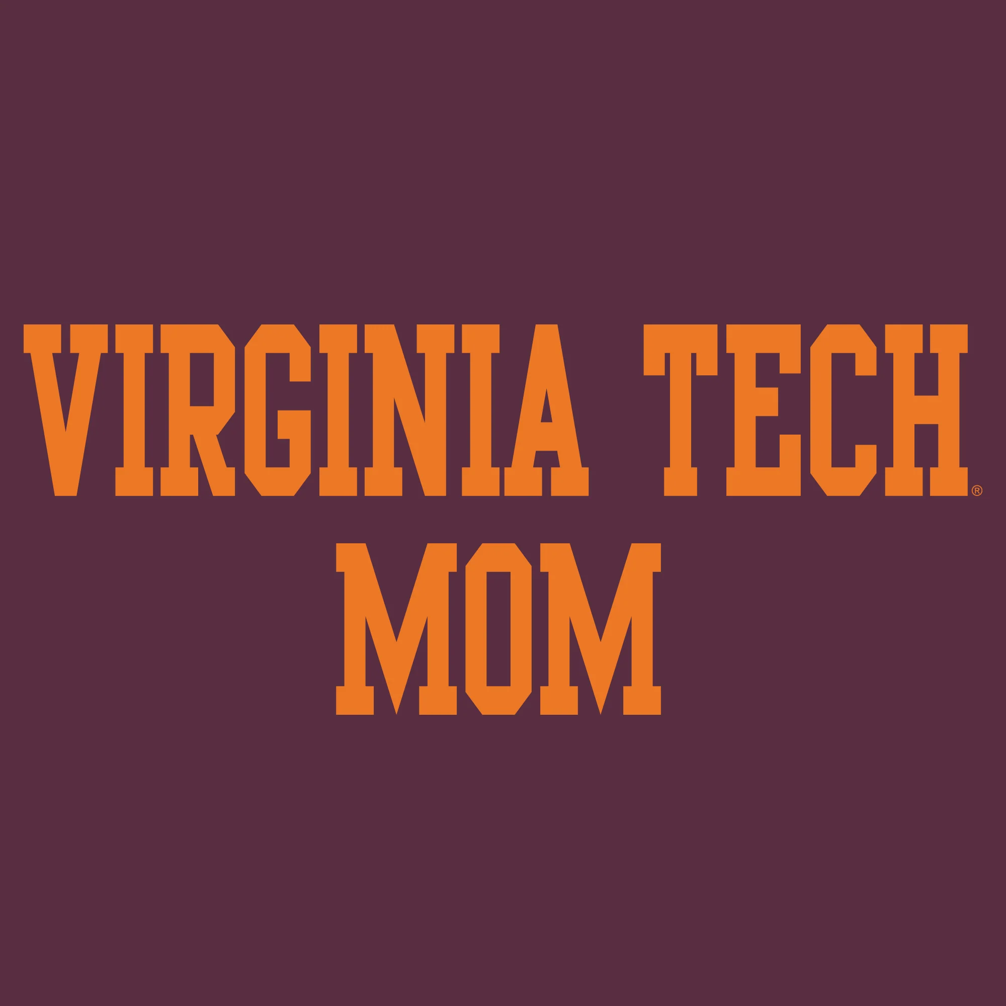 Virginia Tech Basic Block Mom T-Shirt - Maroon - Image 2