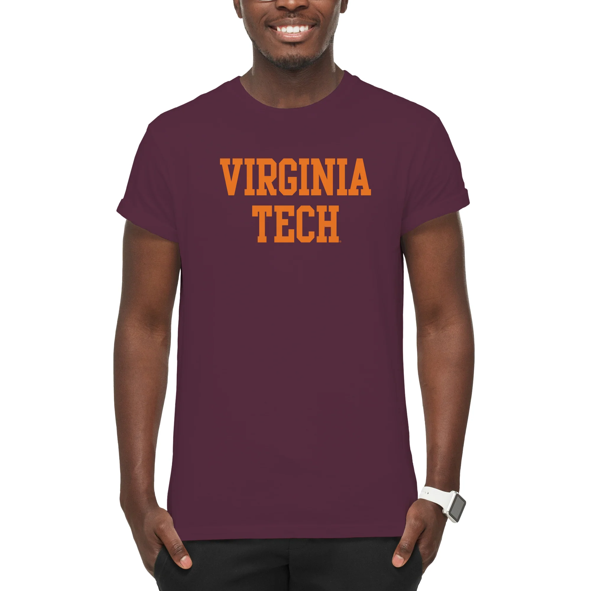 Virginia Tech Basic Block T-Shirt - Maroon - Image 3