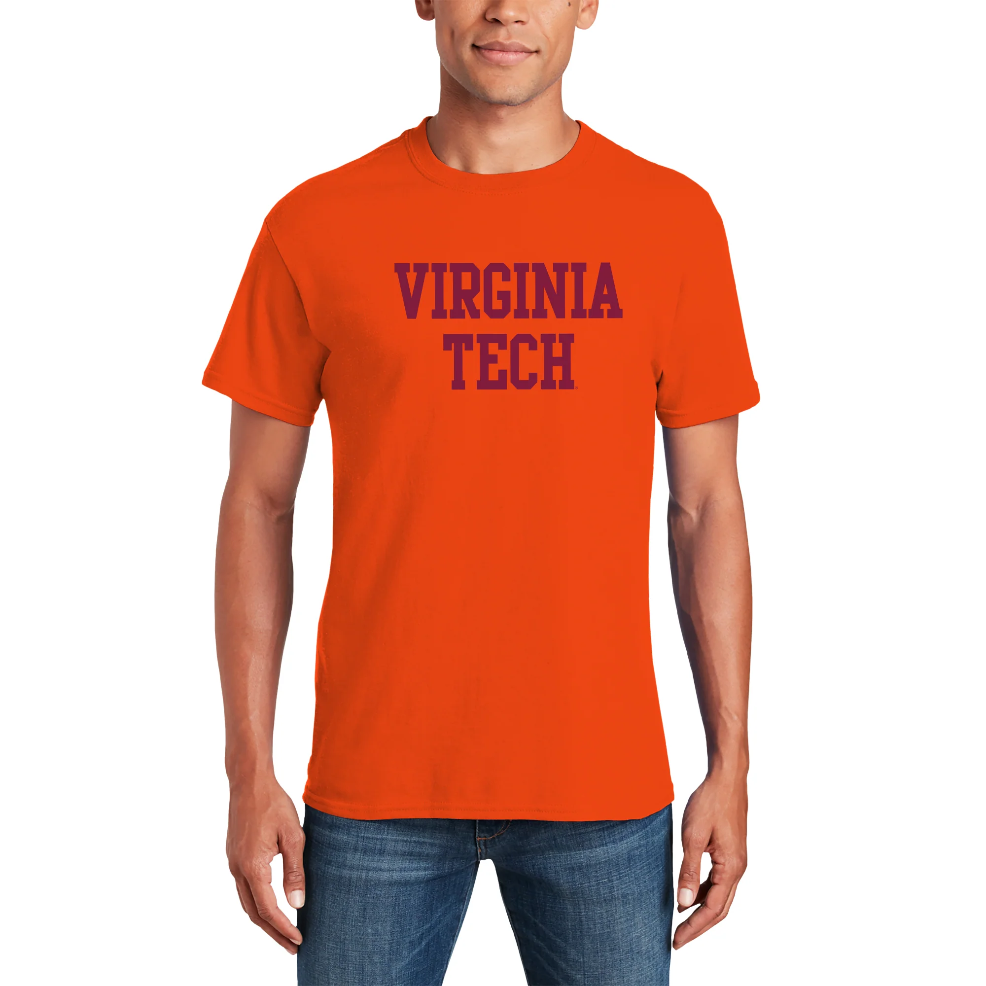 Virginia Tech Basic Block T-Shirt - Orange - Image 3