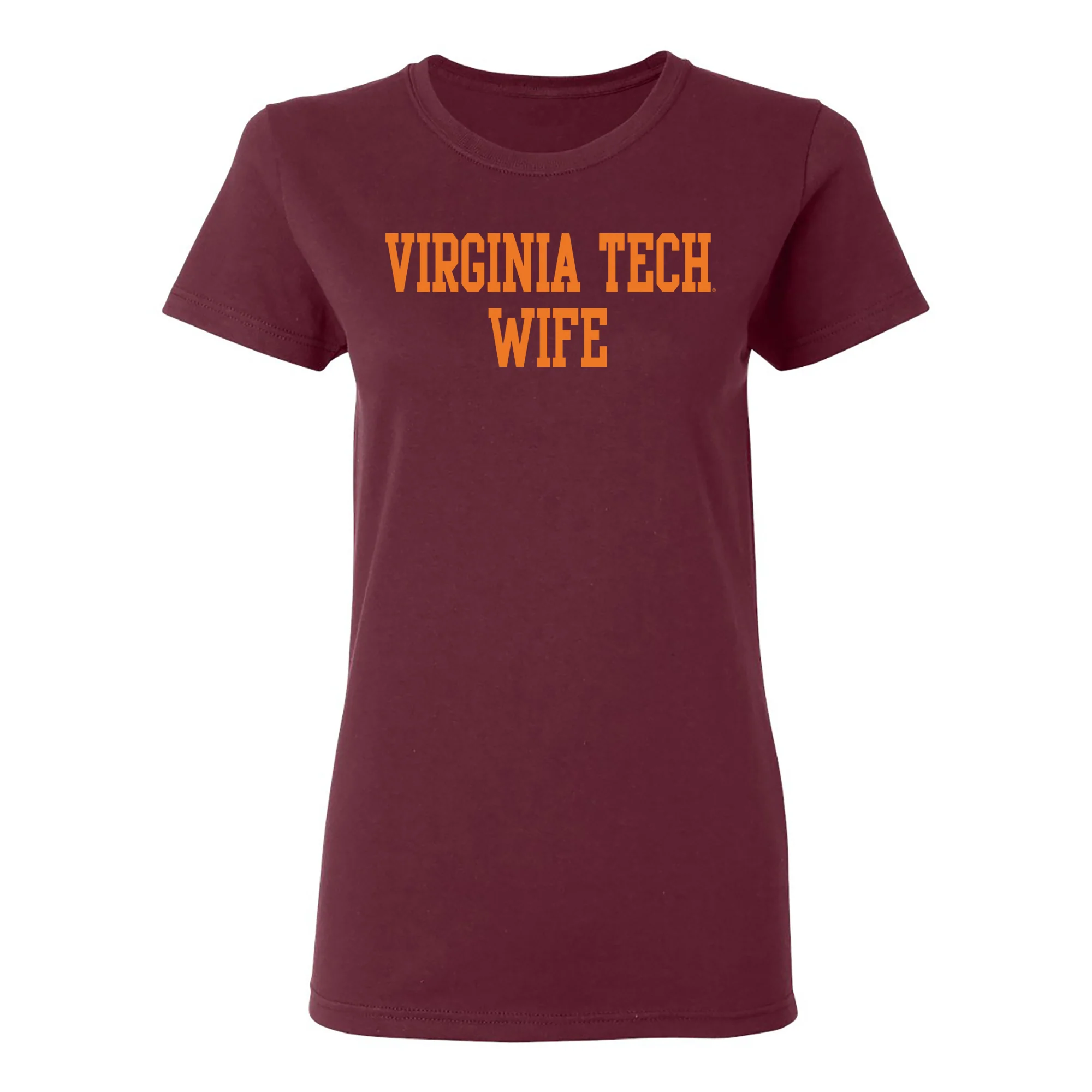 Virginia Tech Basic Block Wife Women's T-Shirt - Maroon