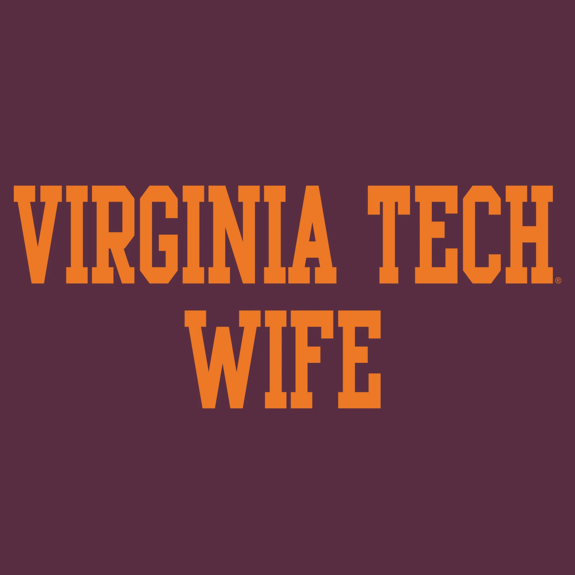 Virginia Tech Basic Block Wife T-Shirt - Maroon - Image 2
