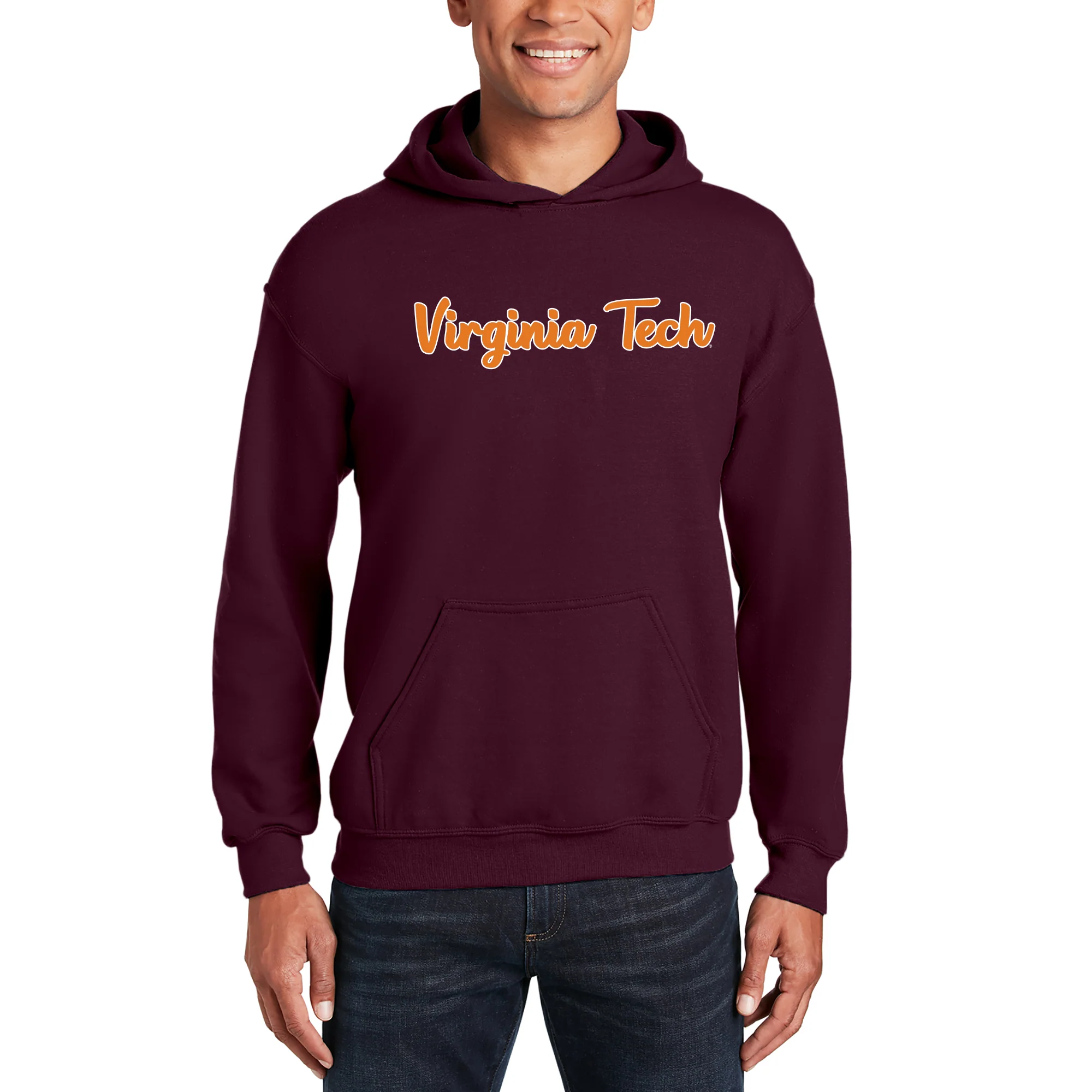 Virginia Tech Basic Script Hoodie - Maroon - Image 3
