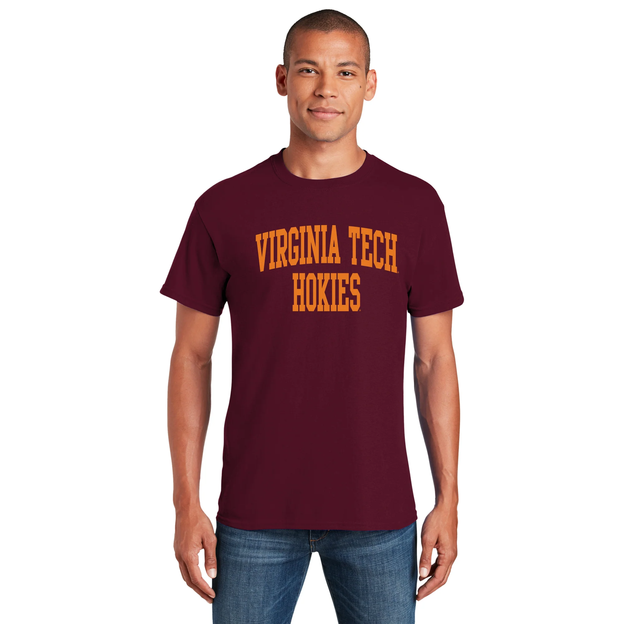 Virginia Tech Front Back Print T-Shirt - Maroon - Image 4