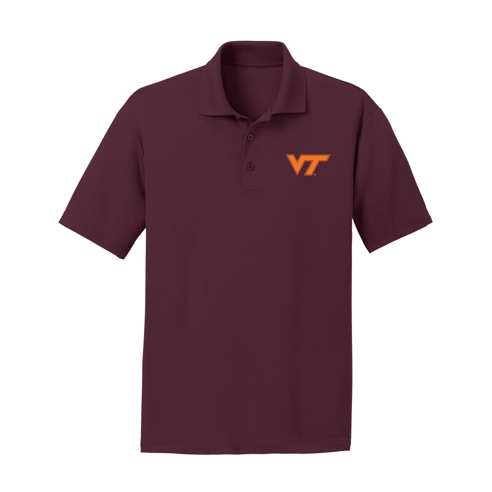 Virginia Tech Primary Logo LC Polo - Maroon
