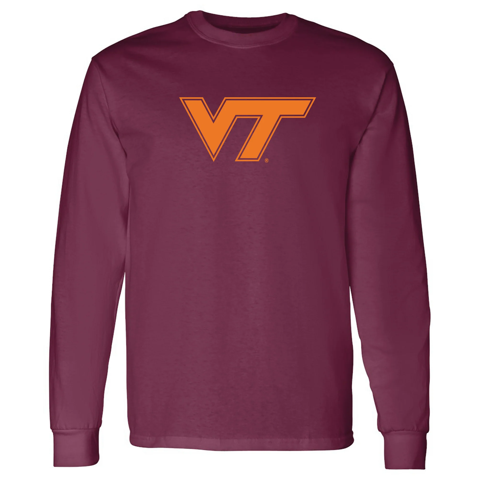 Virginia Tech Primary Logo Long Sleeve - Maroon