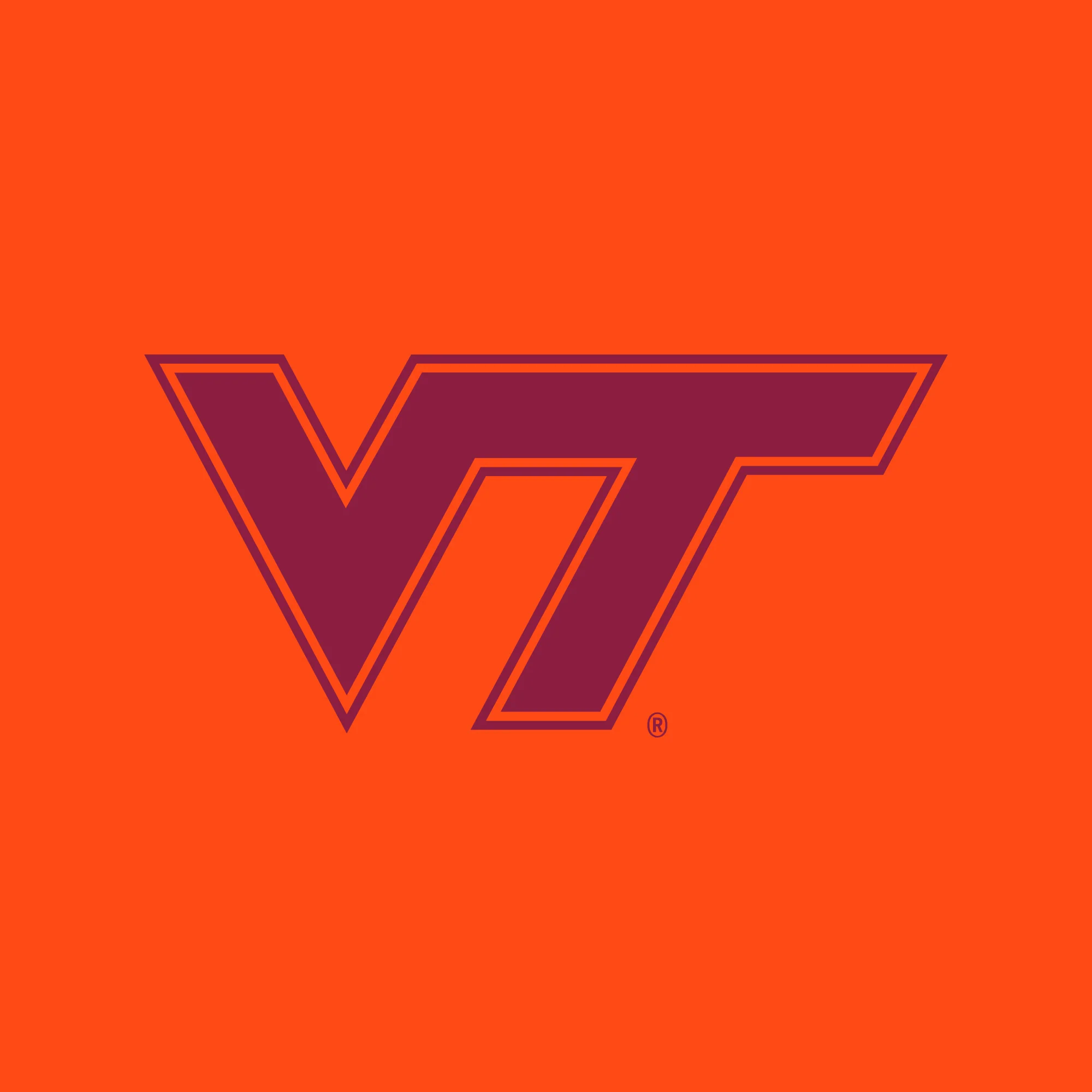 Virginia Tech Primary Logo Long Sleeve - Orange - Image 2