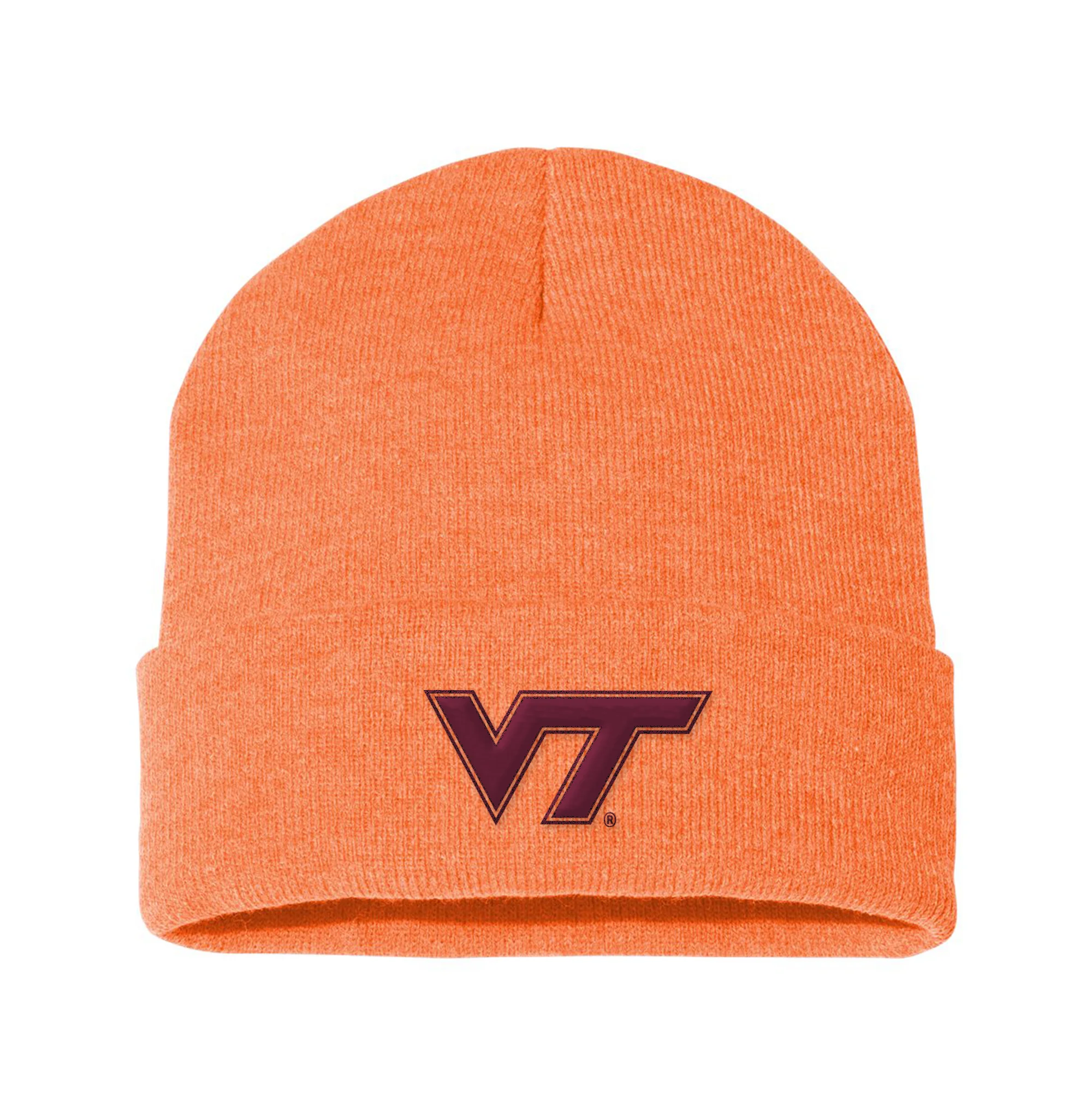 Virginia Tech Primary Logo Solid Knit Cuffed Beanie - Image 3