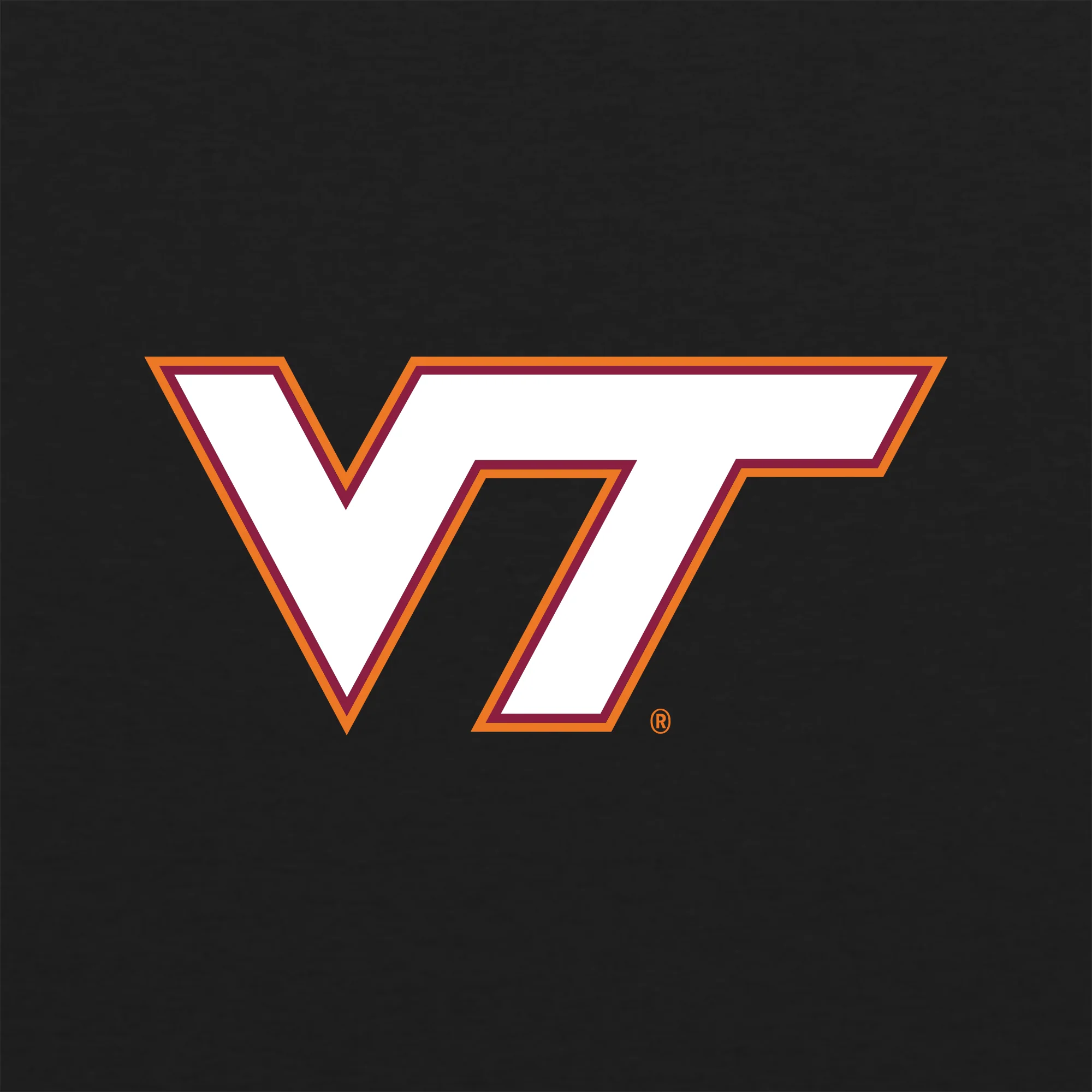 Virginia Tech Primary Logo Triblend T-Shirt - Vintage Black - Image 2