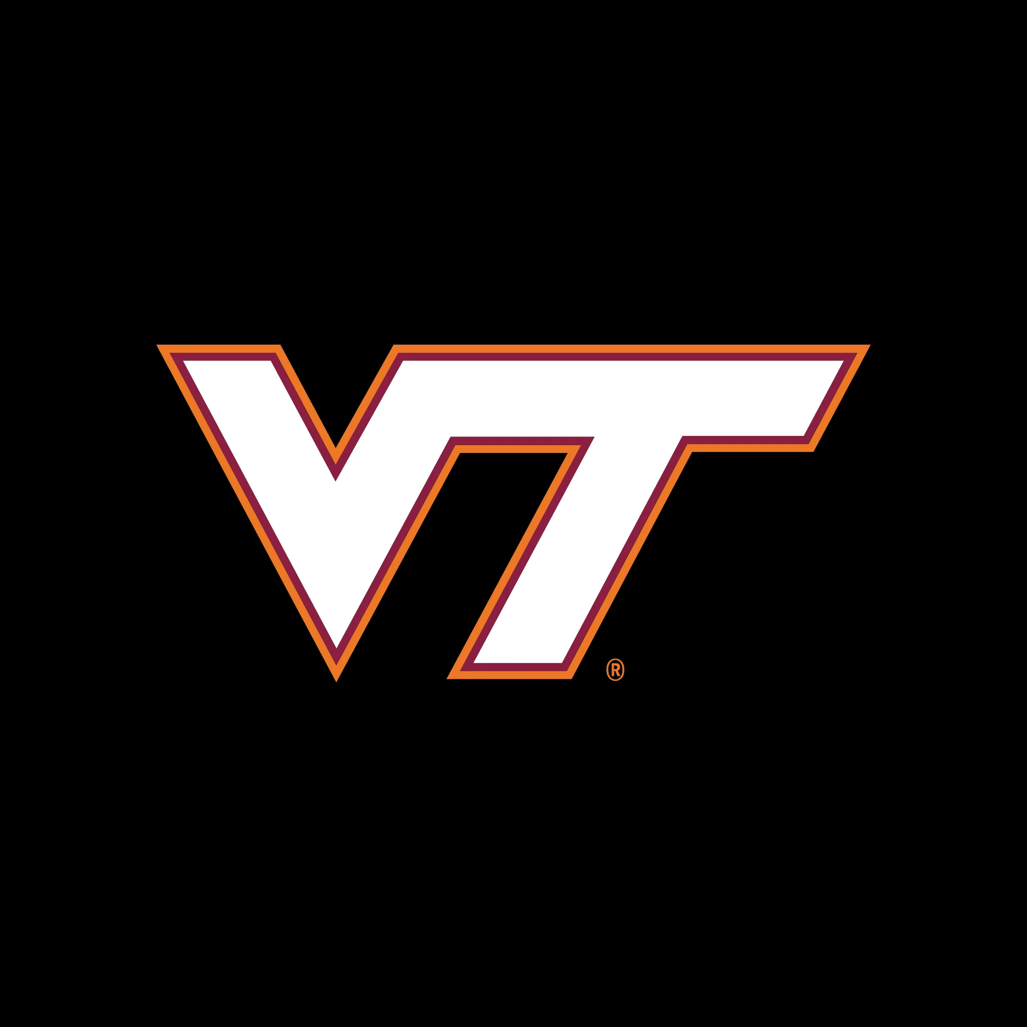 Virginia Tech Primary Logo Women's Long Sleeve - Black - Image 2
