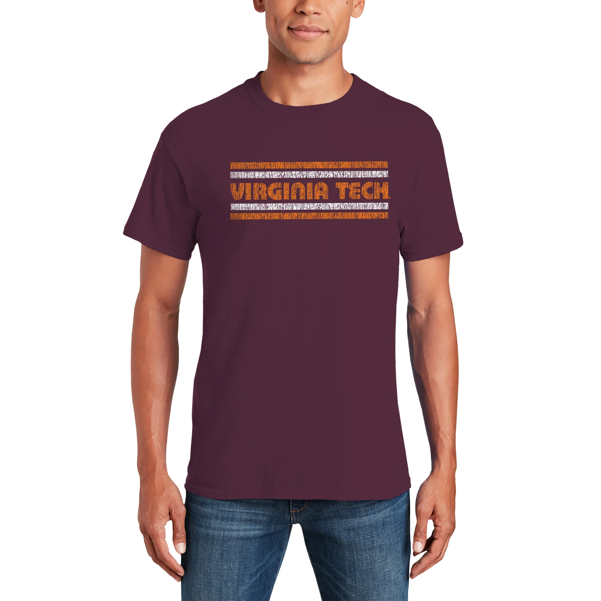 Virginia Tech Retro Underline T-Shirt - Maroon - Image 3