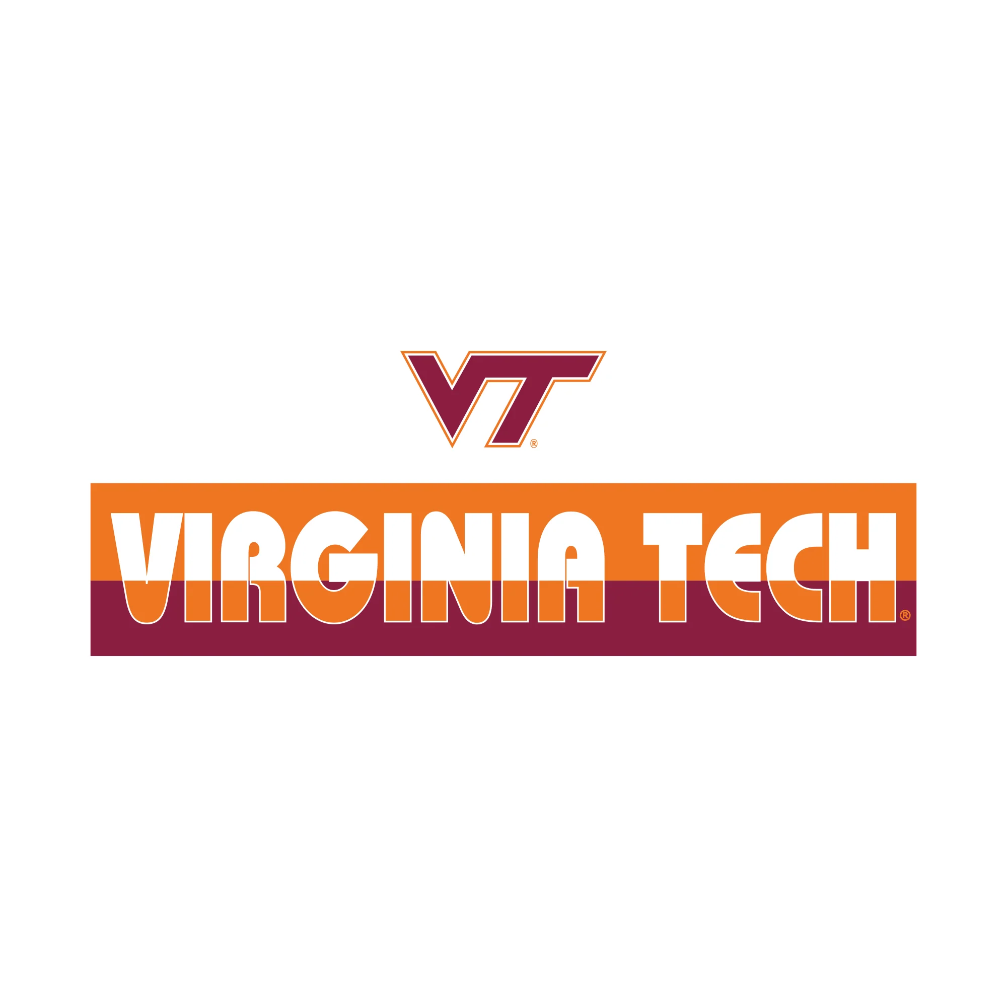 Virginia Tech Split Bar NLA T-Shirt - White - Image 2