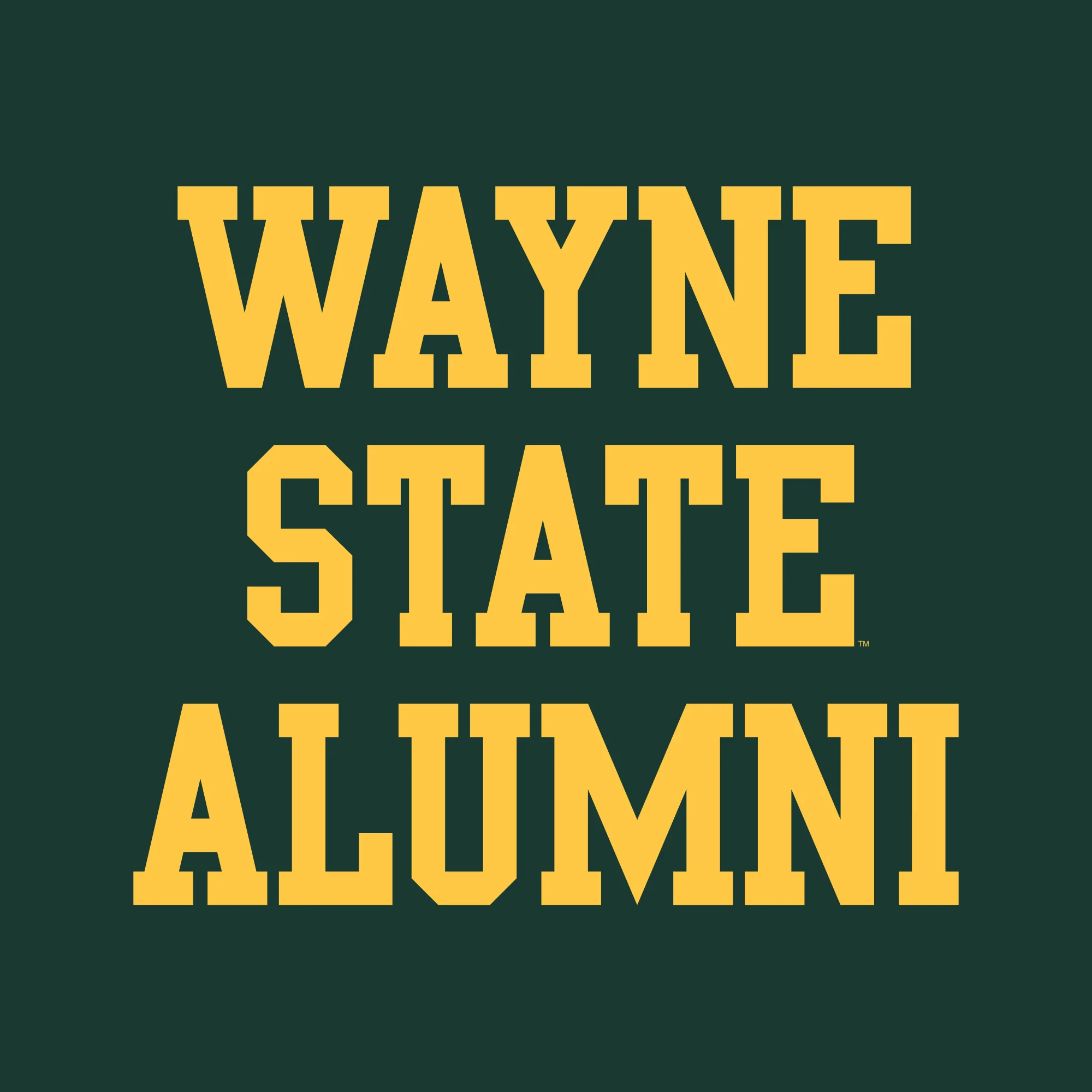 Wayne State University Warriors Alumni Block Short Sleeve T Shirt - Forest - Image 2