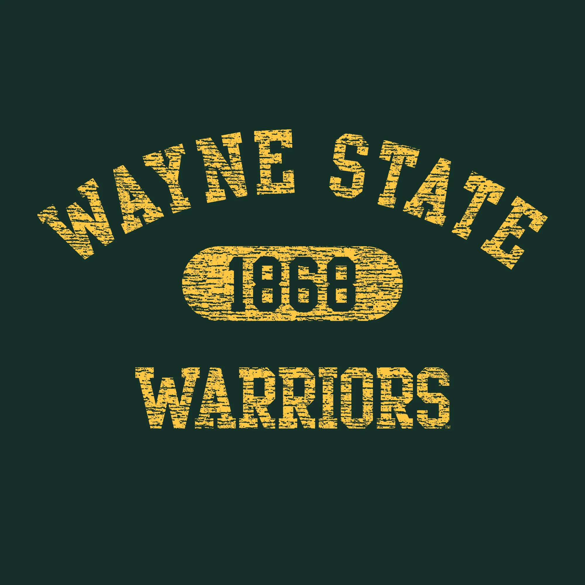 Wayne State University Warriors Athletic Arch Heavy Blend Hoodie - Forest - Image 2