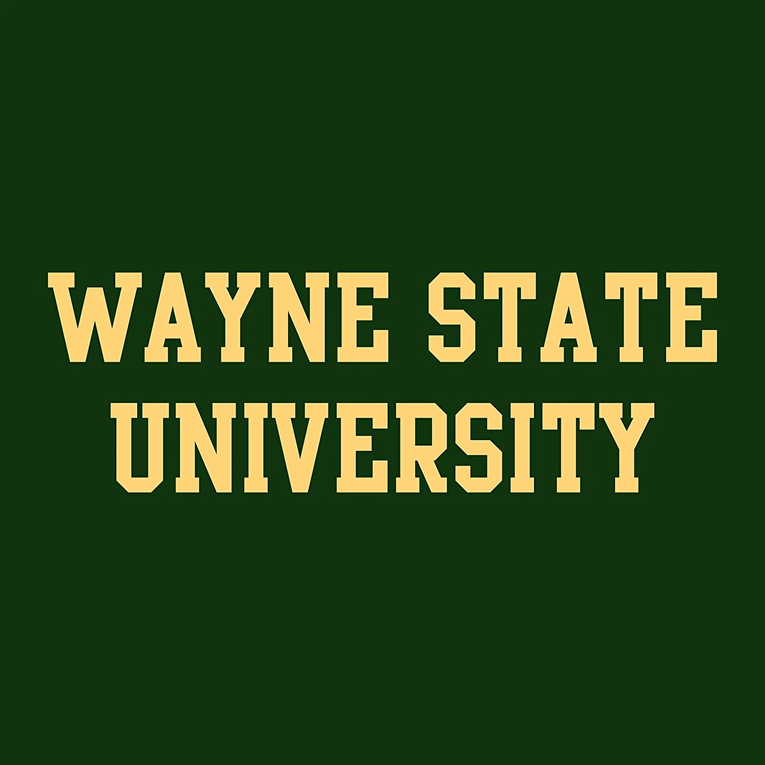 Wayne State University Warriors Basic Block Short Sleeve T-Shirt - Forest Green - Image 2