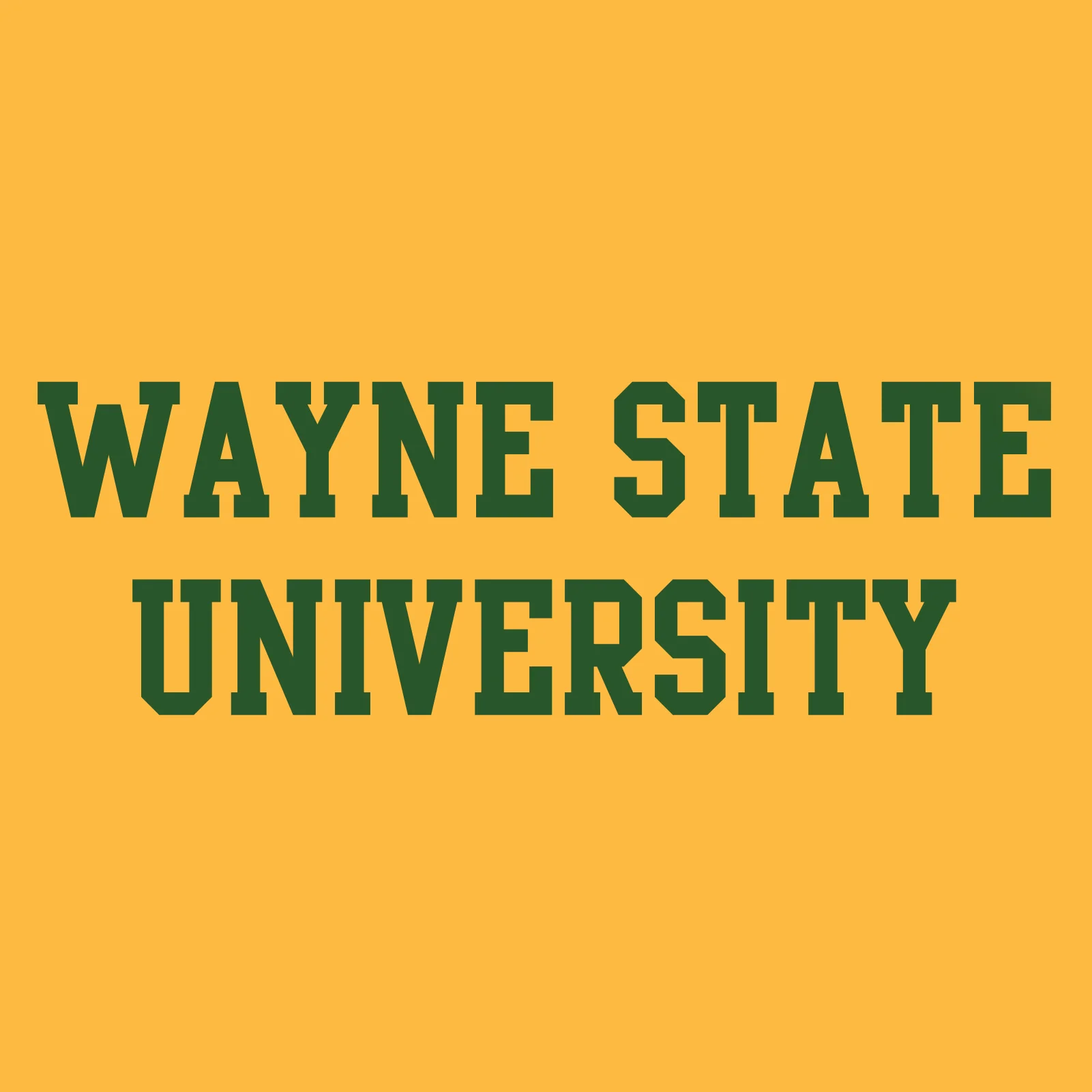 Wayne State University Warriors Basic Block Short Sleeve T-Shirt - Gold - Image 2