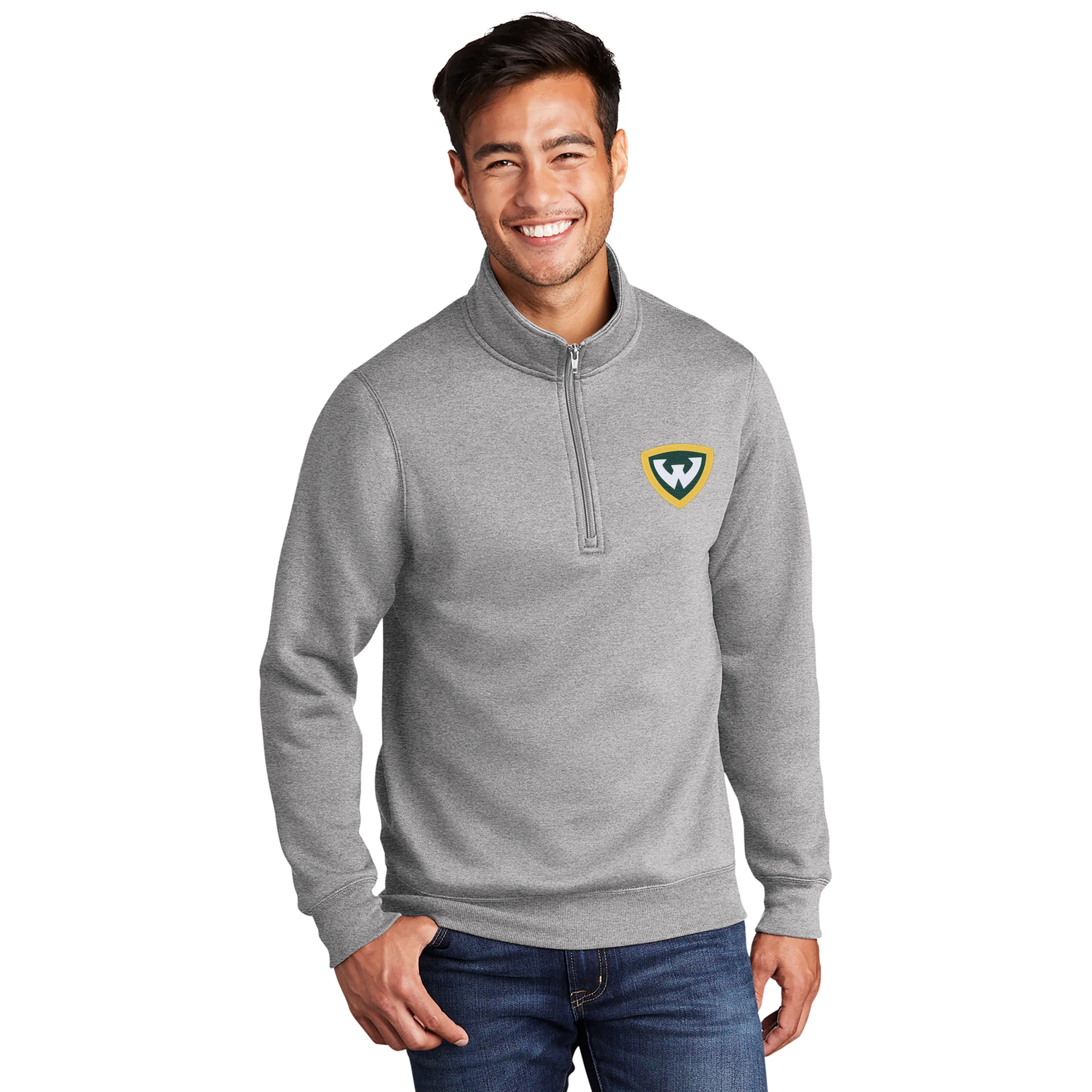 Wayne State Primary Logo EMB 1/4 Zip - Image 6