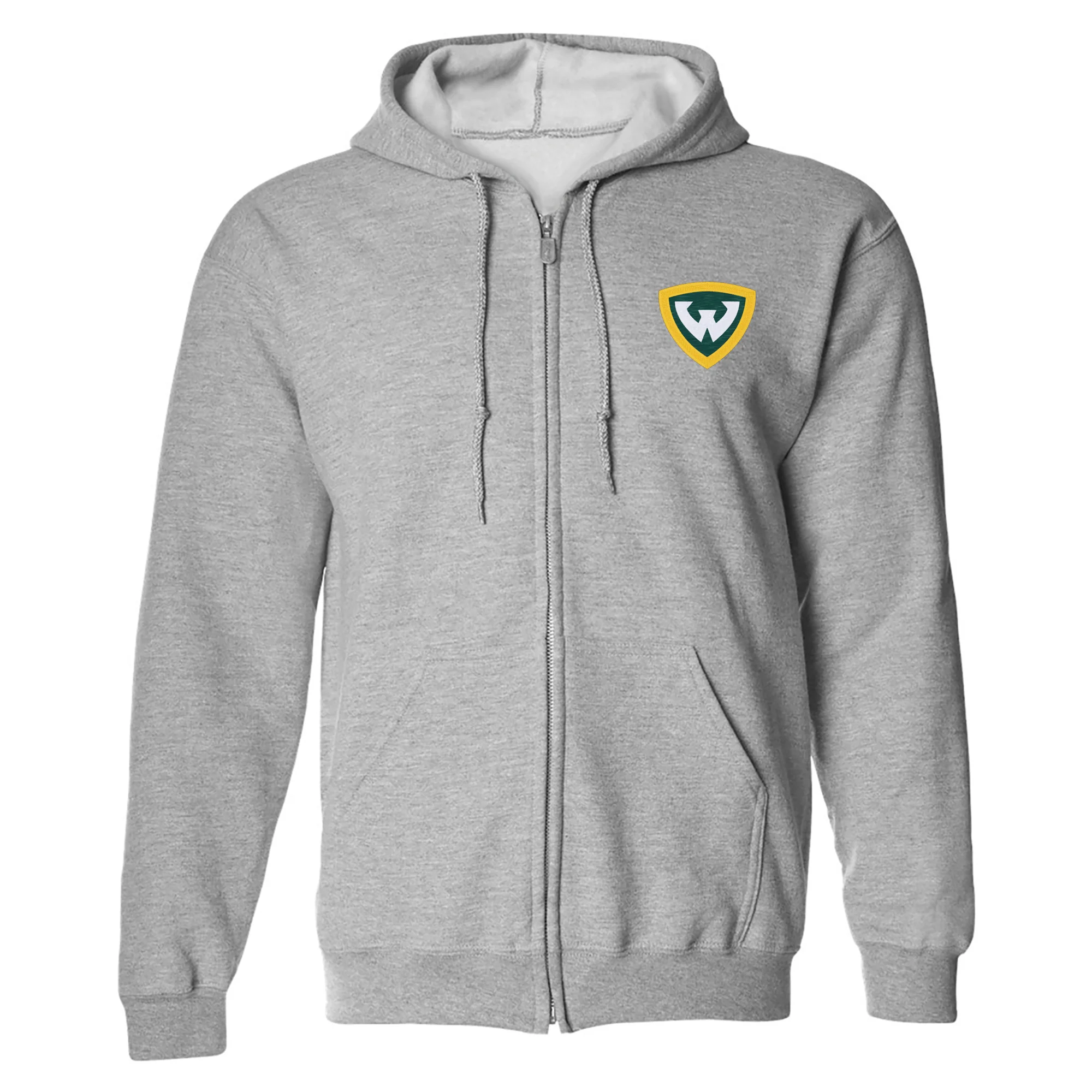 Wayne State Primary Logo EMB Full Zip Hoodie - Image 2