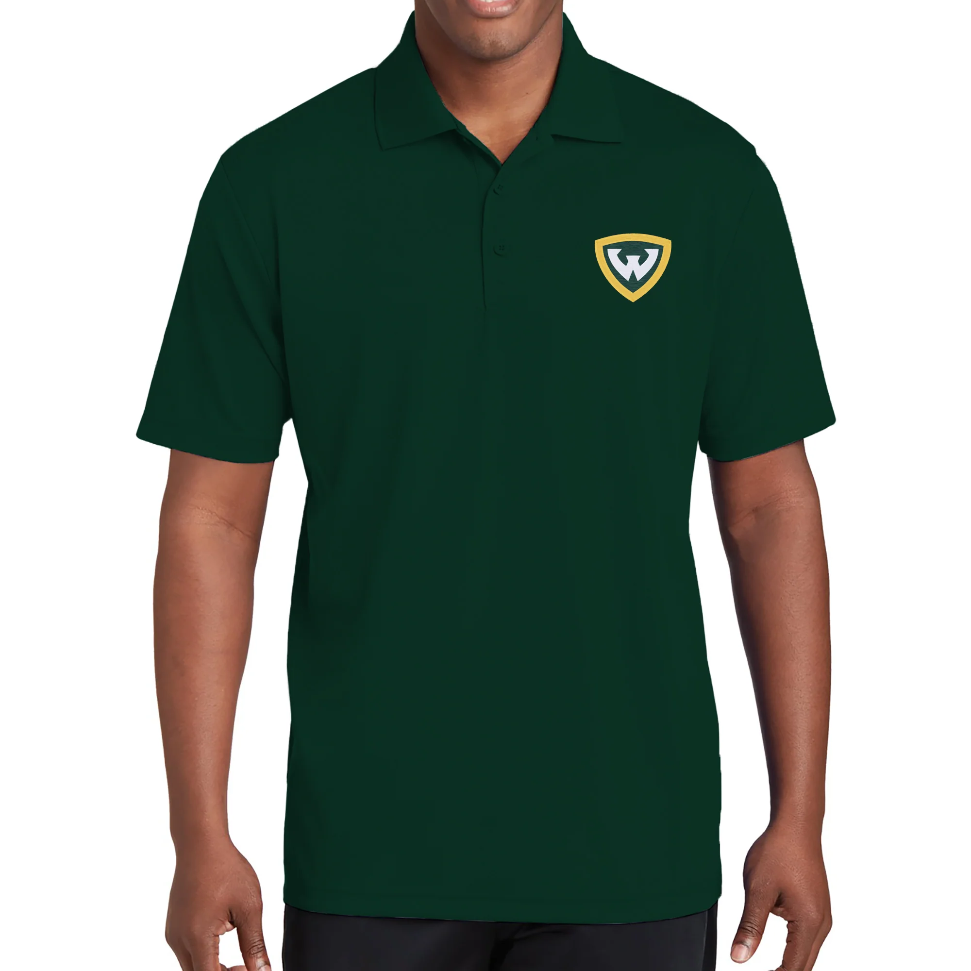 Wayne State Primary Logo EMB Polo - Image 5