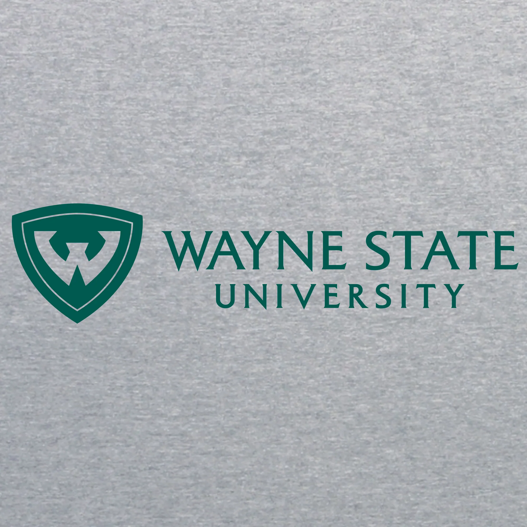 Wayne State University Warriors Institutional Logo Long Sleeve T Shirt - Sport Grey - Image 2