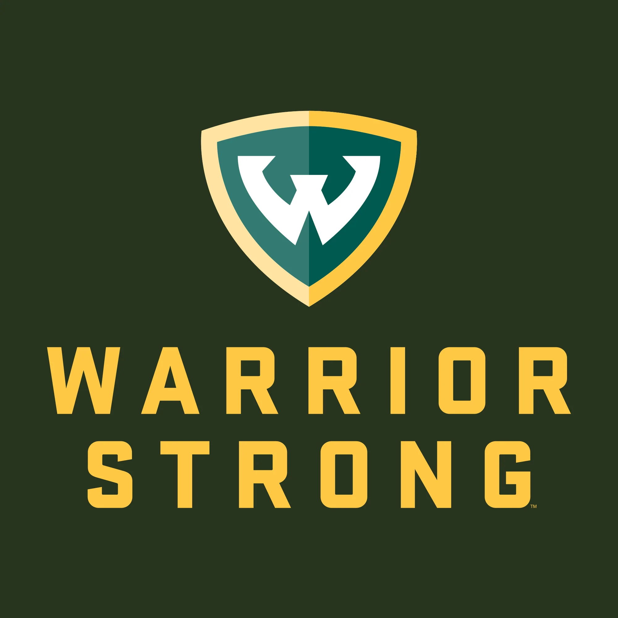Wayne State University Warrior Strong Heavy Blend Hoodie - Forest - Image 2