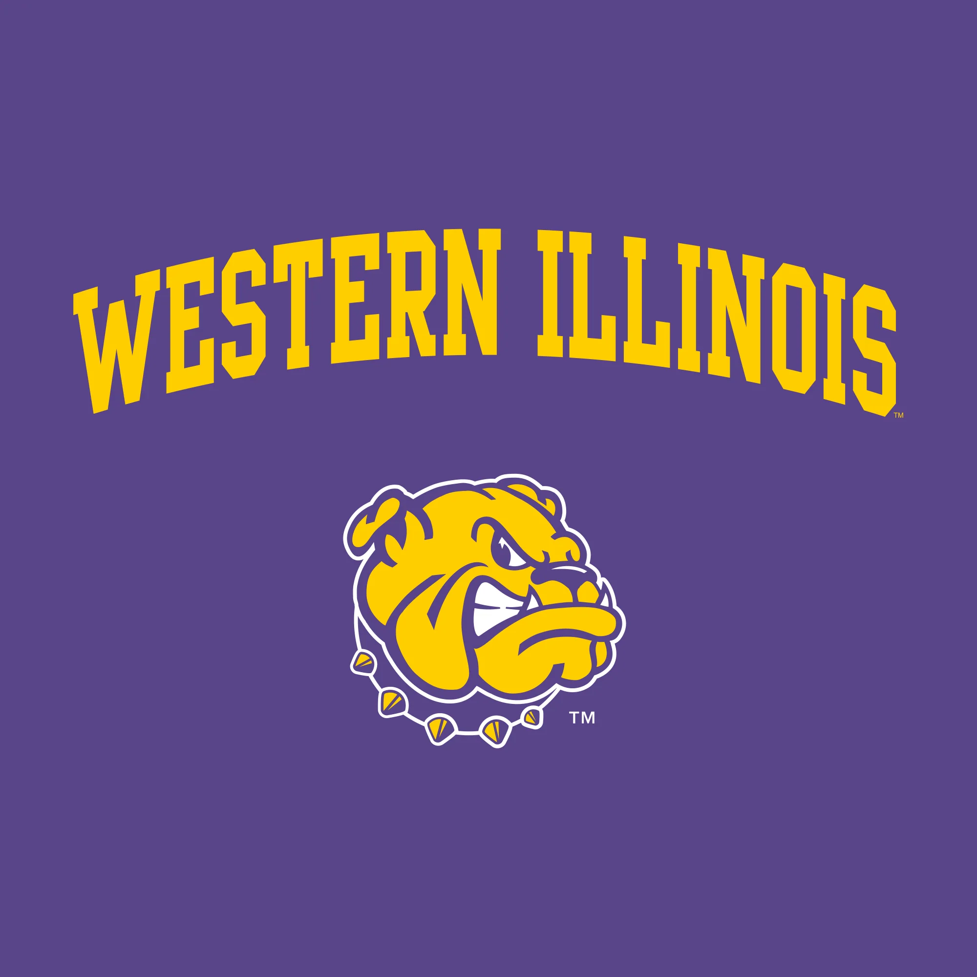 Western Illinois University Leathernecks Arch Logo Short Sleeve T Shirt - Purple - Image 2