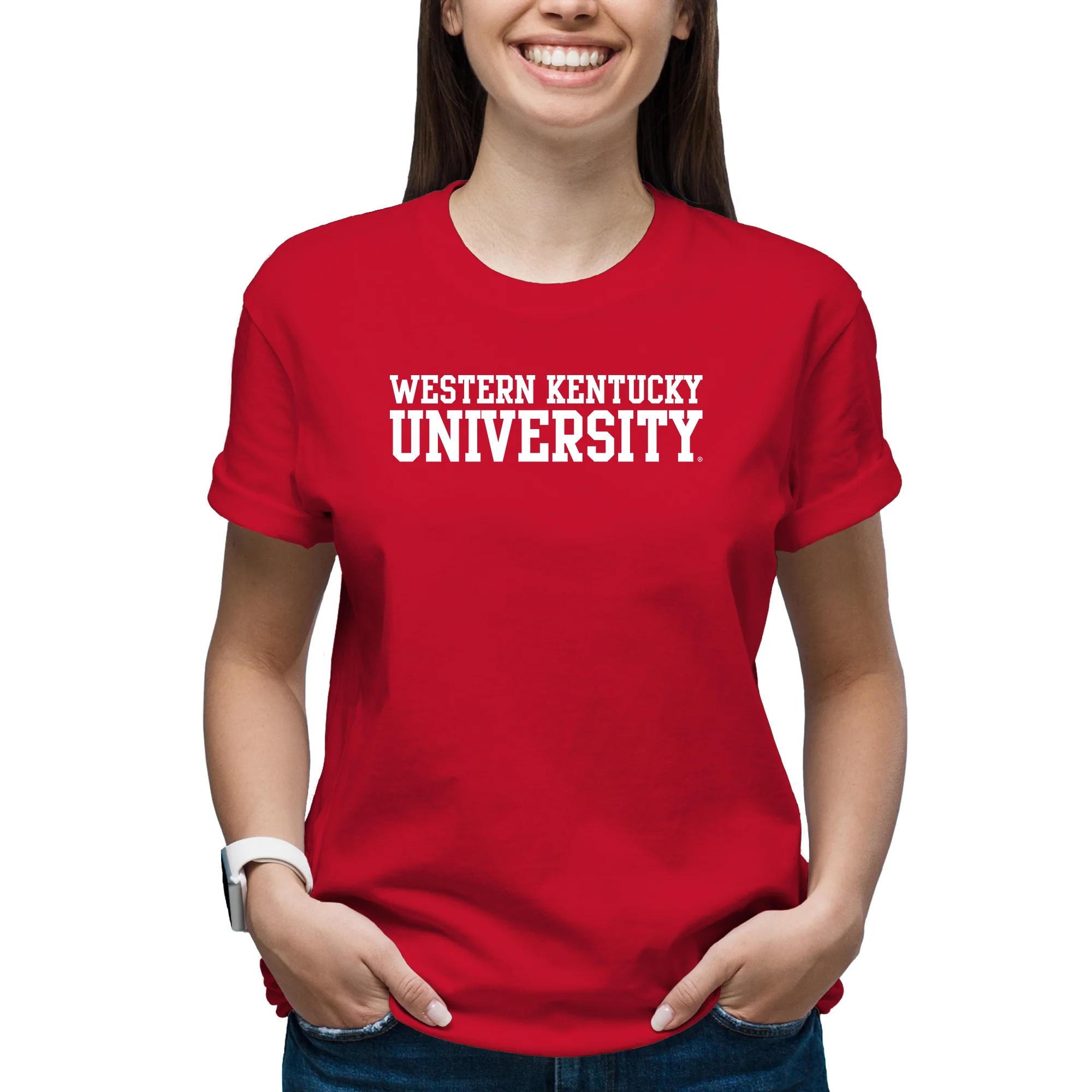Western Kentucky Hilltoppers Basic Block T-Shirt - Red - Image 4