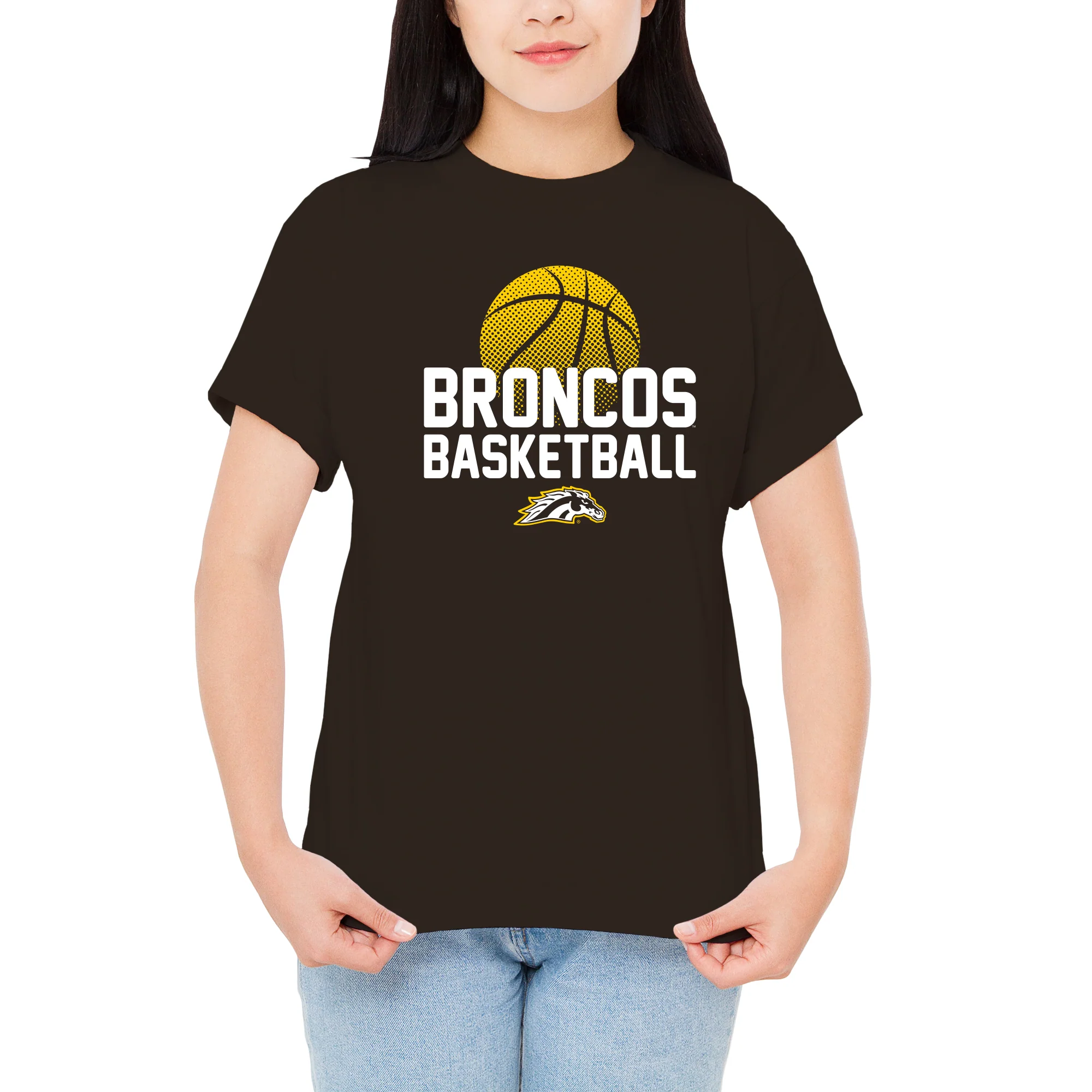 Western Michigan Basketball Flux T Shirt - Dark Chocolate - Image 4