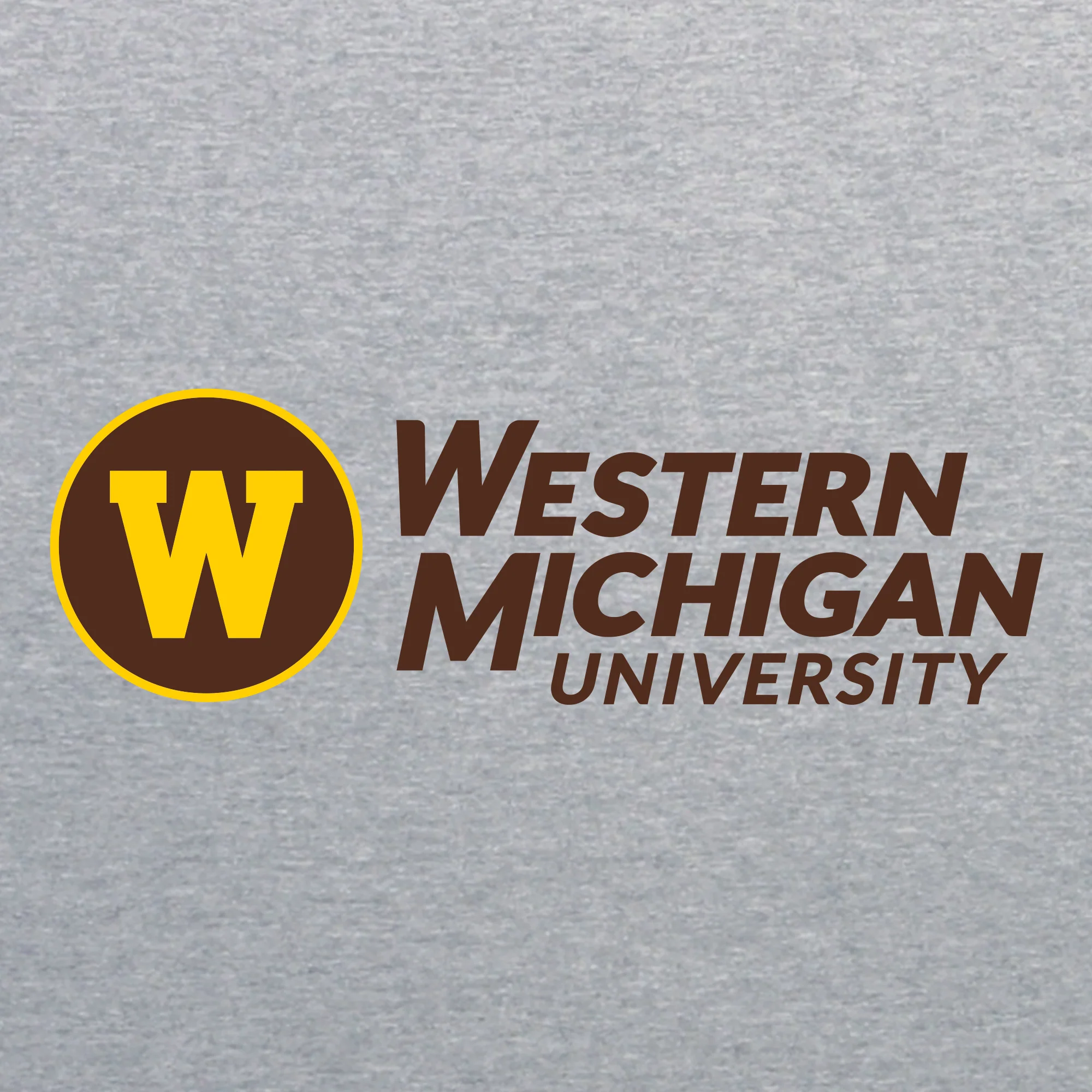 Western Michigan University Broncos Institutional Logo Long Sleeve T Shirt - Sport Grey - Image 2