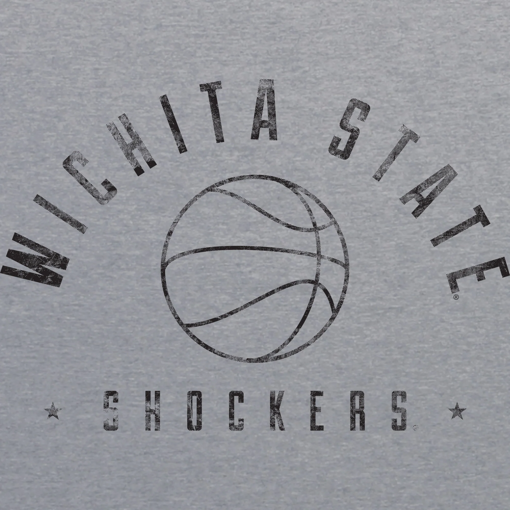 Wichita State University Shockers Basketball Metaphys Canvas Triblend Tee - Athletic Grey - Image 2