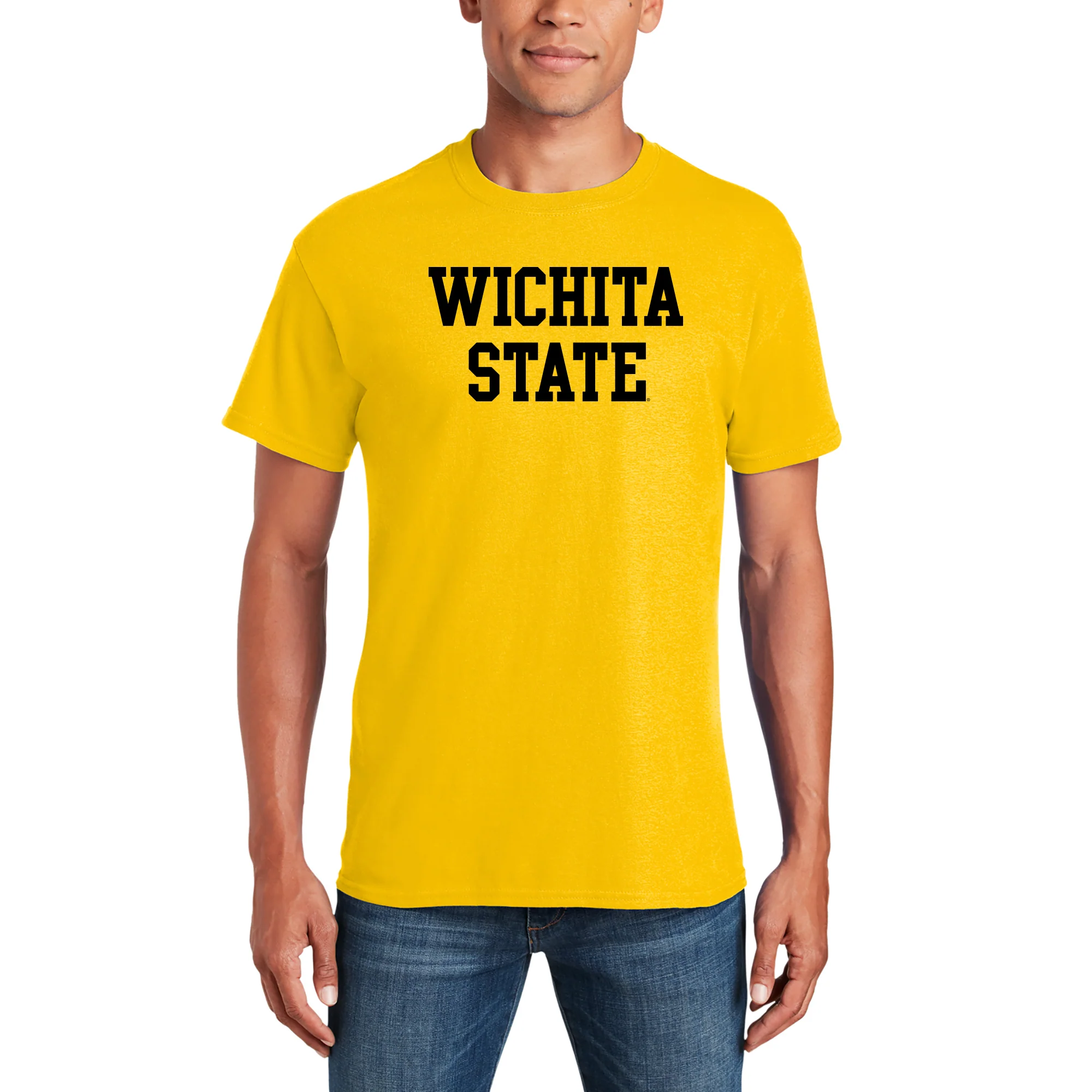 Wichita State University Shockers Basic Block Short Sleeve T-Shirt - Daisy - Image 3