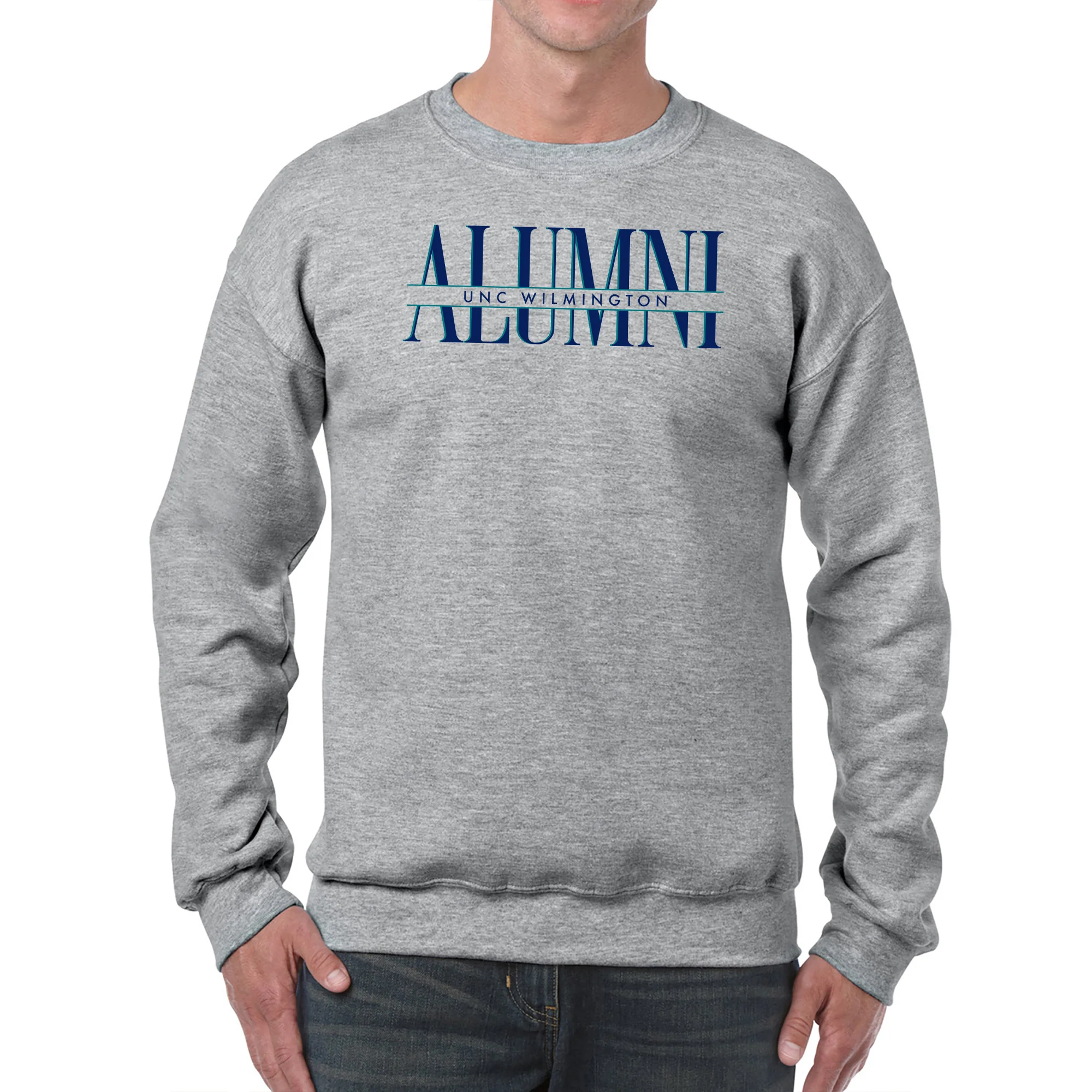 Wilmington Seahawks Classic Alumni Crewneck Sweatshirt - Sport Grey - Image 3