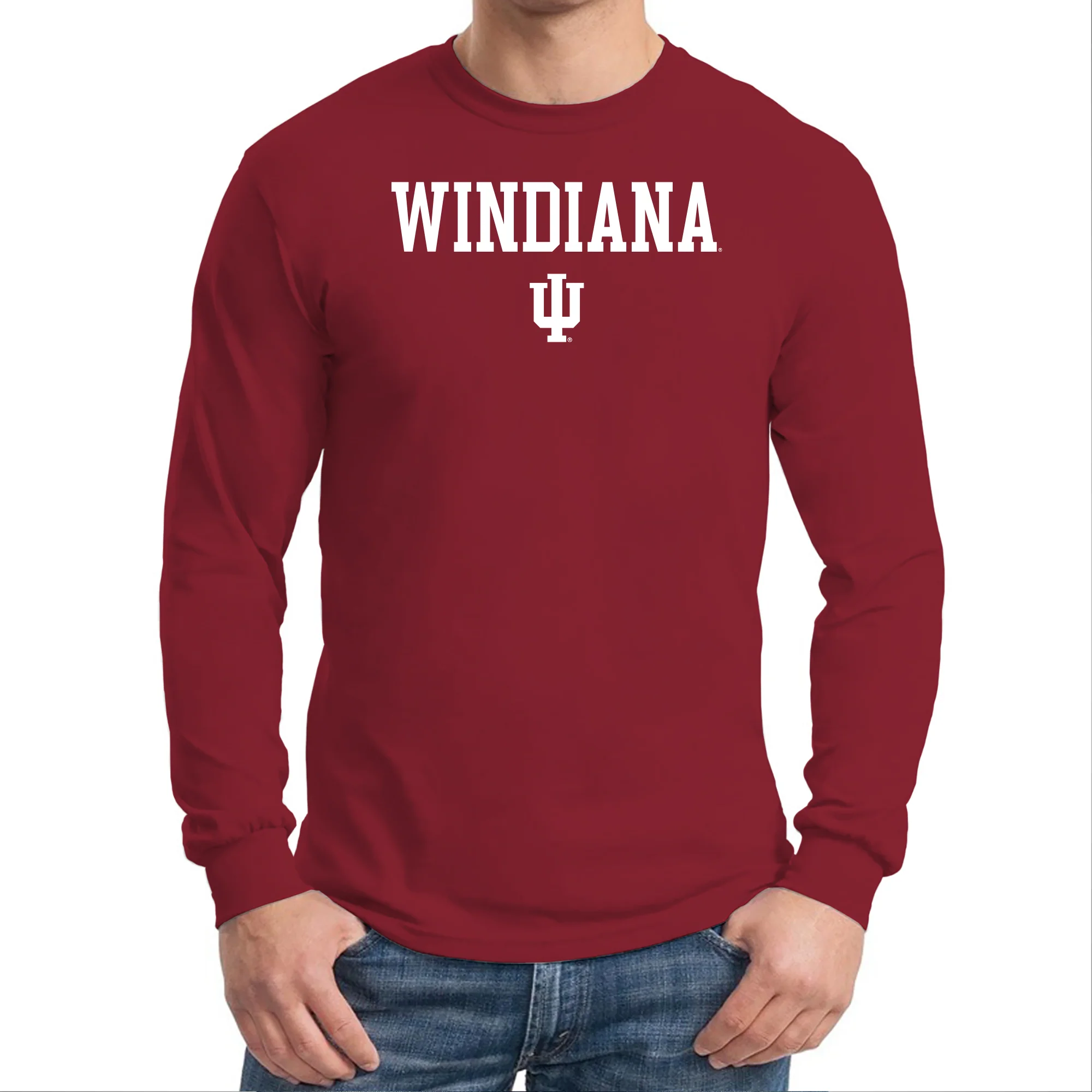 WINdiana Block Long Sleeve - Cardinal - Image 3