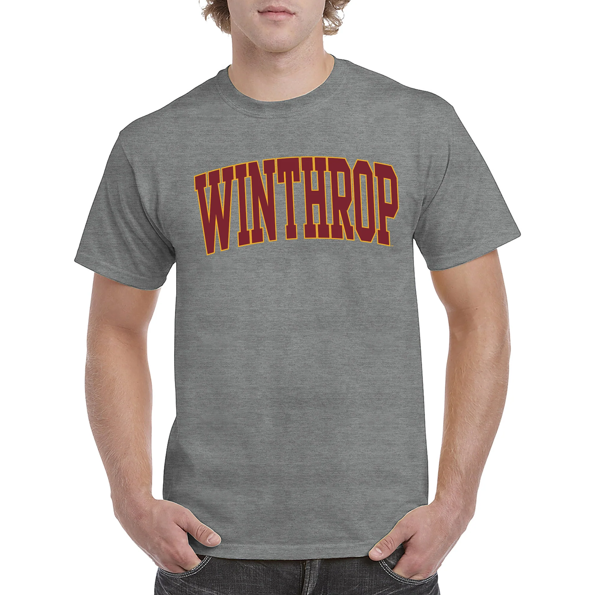Winthrop Eagles Mega Arch T-Shirt - Graphite Heather - Image 3