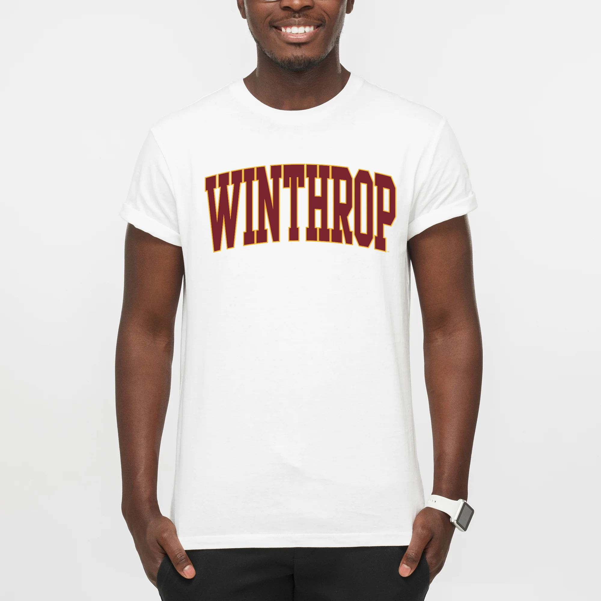 Winthrop Eagles Mega Arch T-Shirt - White - Image 3