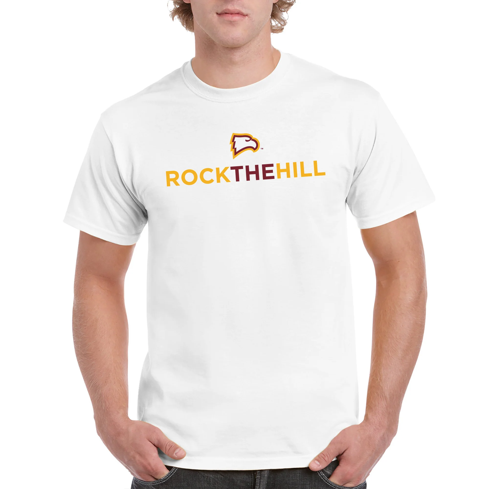 Winthrop Eagles Rock the Hill T Shirt - White - Image 3