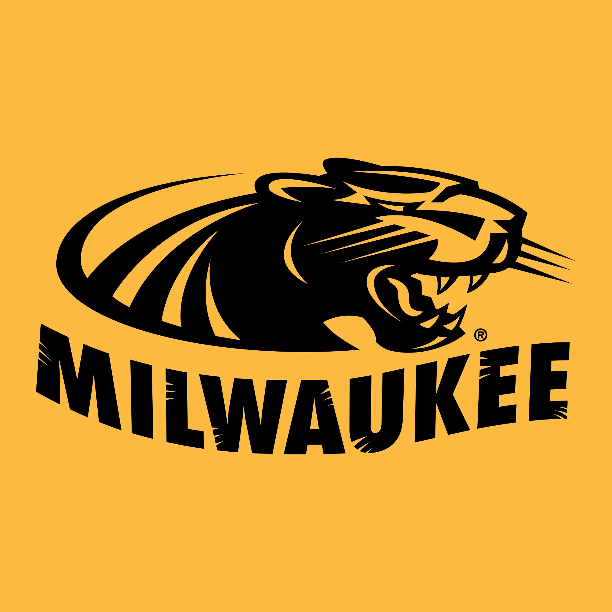 Wisconsin-Milwaukee Panthers Primary Logo Long Sleeve T Shirt - Gold - Image 2