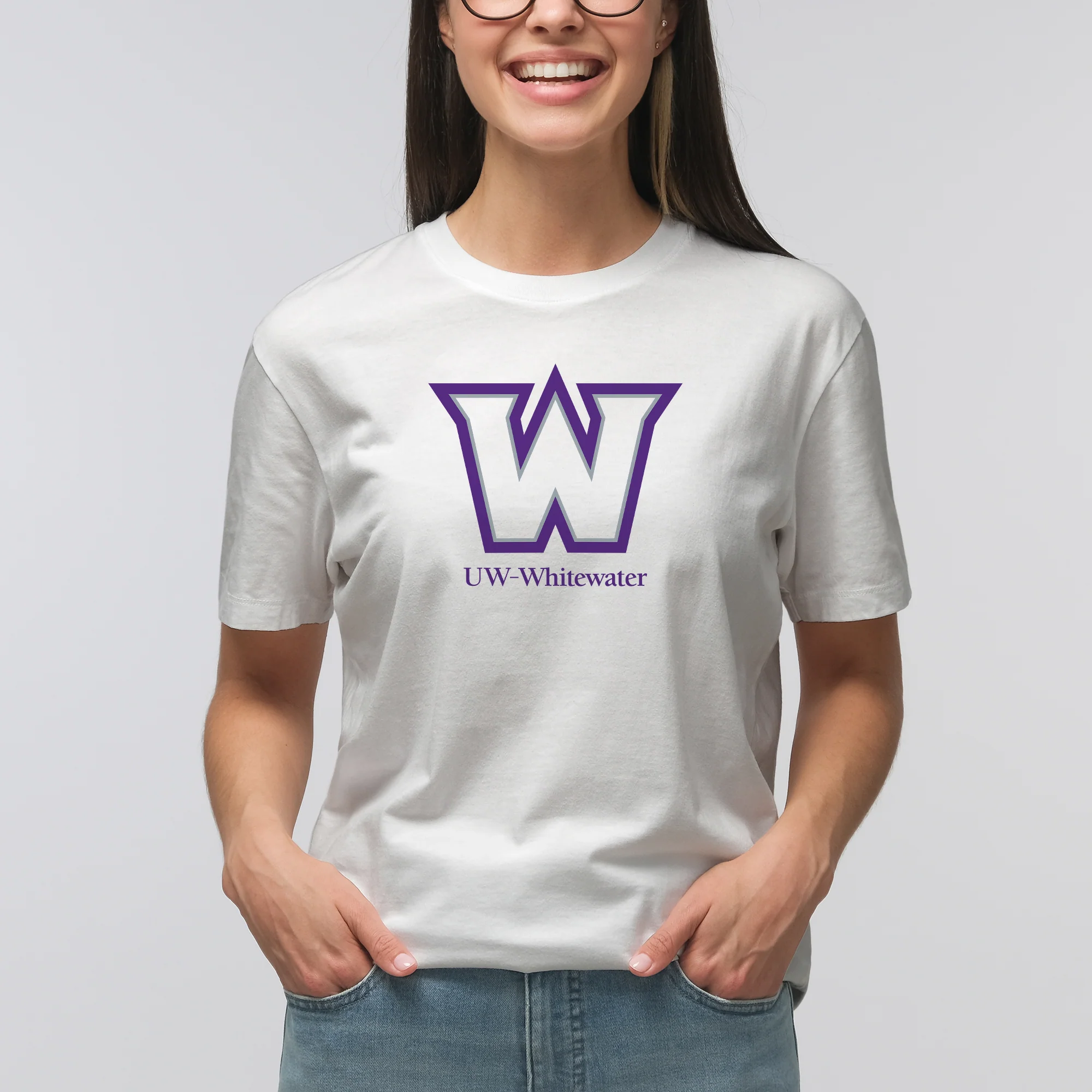 Wisconsin-Whitewater Warhawks Secondary Logo T-Shirt - White - Image 4