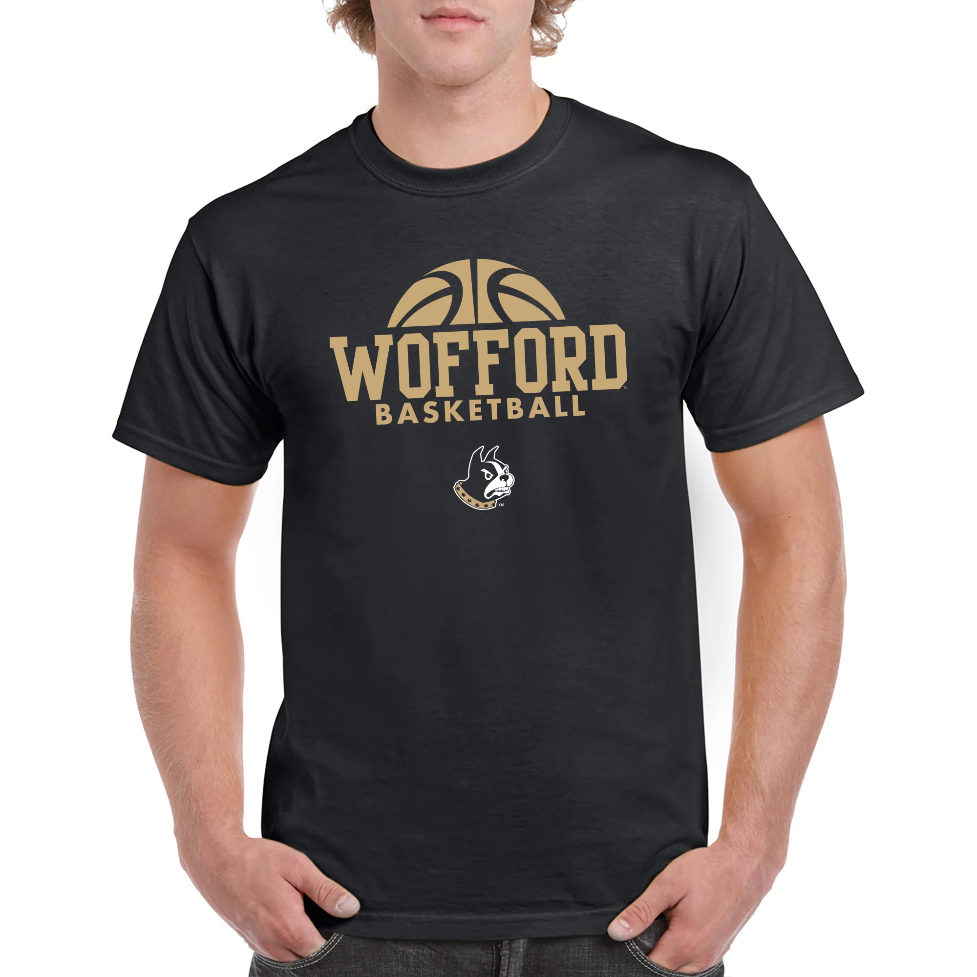 Wofford College Terriers Basketball Hype T Shirt - Black - Image 3