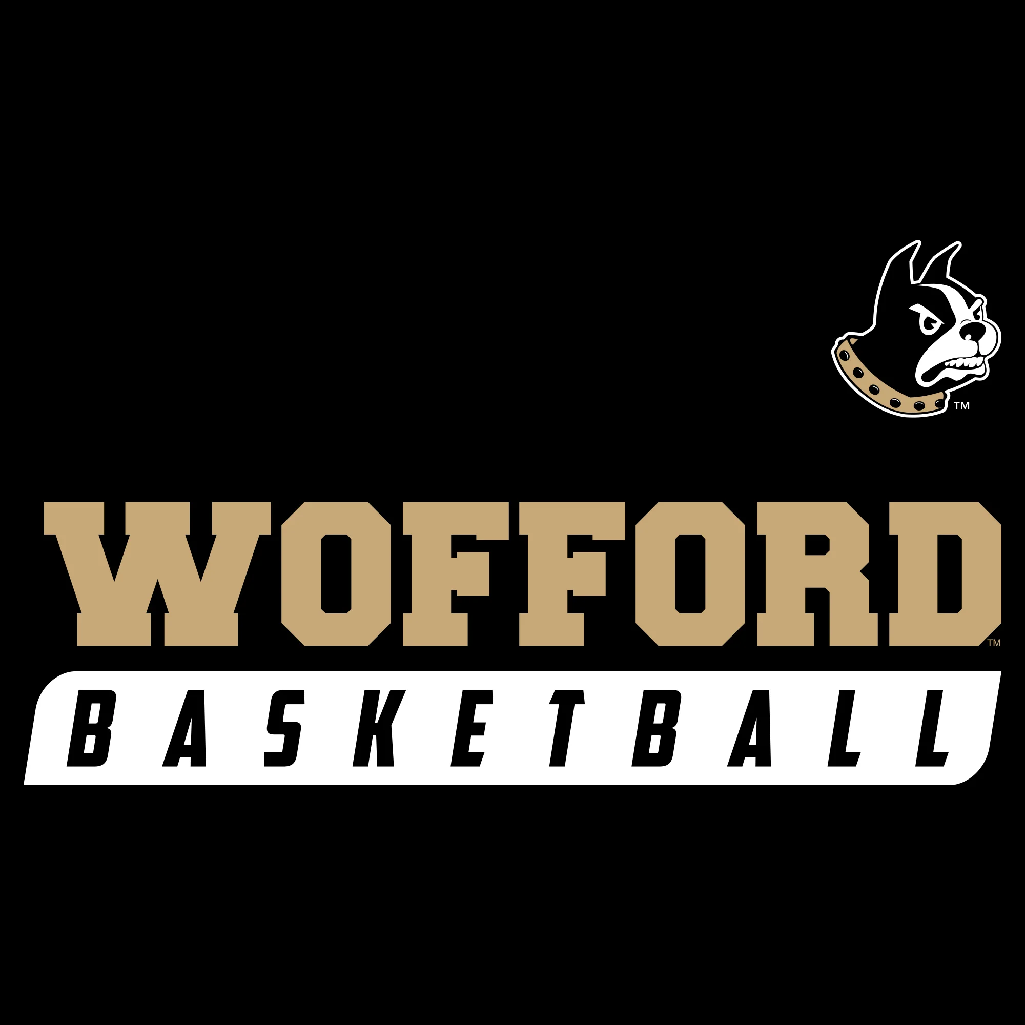 Wofford College Terriers Basketball Slant T Shirt - Black - Image 2
