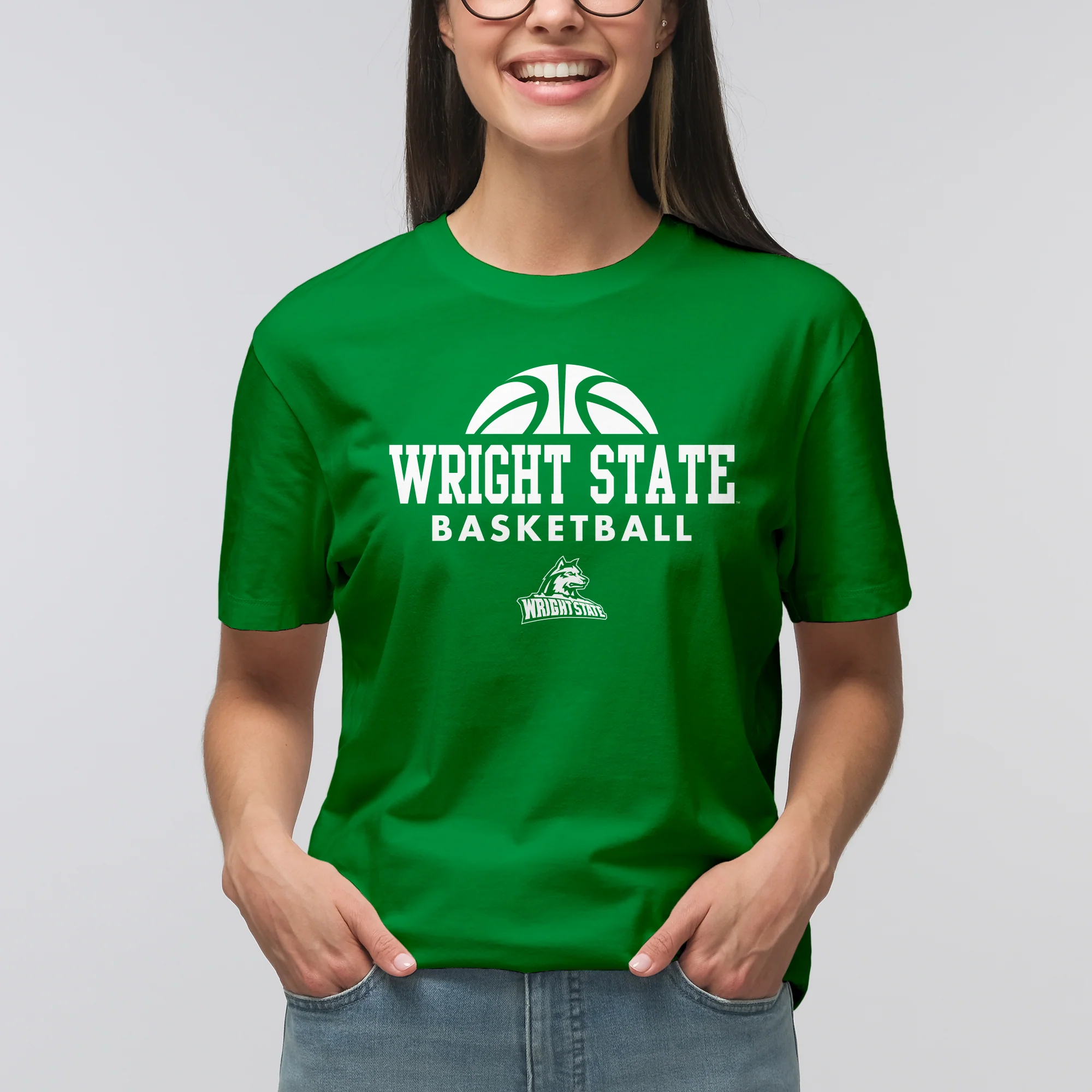 Wright State Raiders Basketball Hype Short Sleeve T Shirt - Irish Green - Image 4