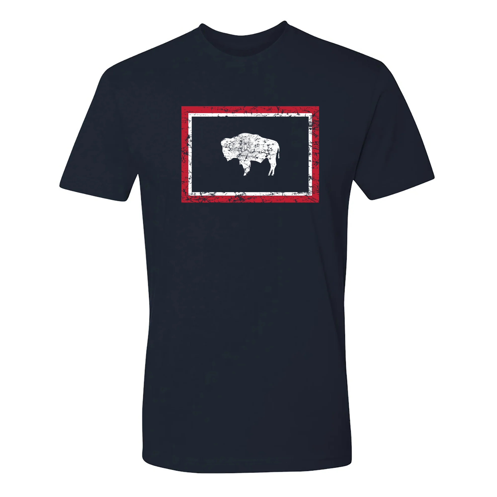 Wyoming State Flag NLA T-Shirt - Midnight Navy