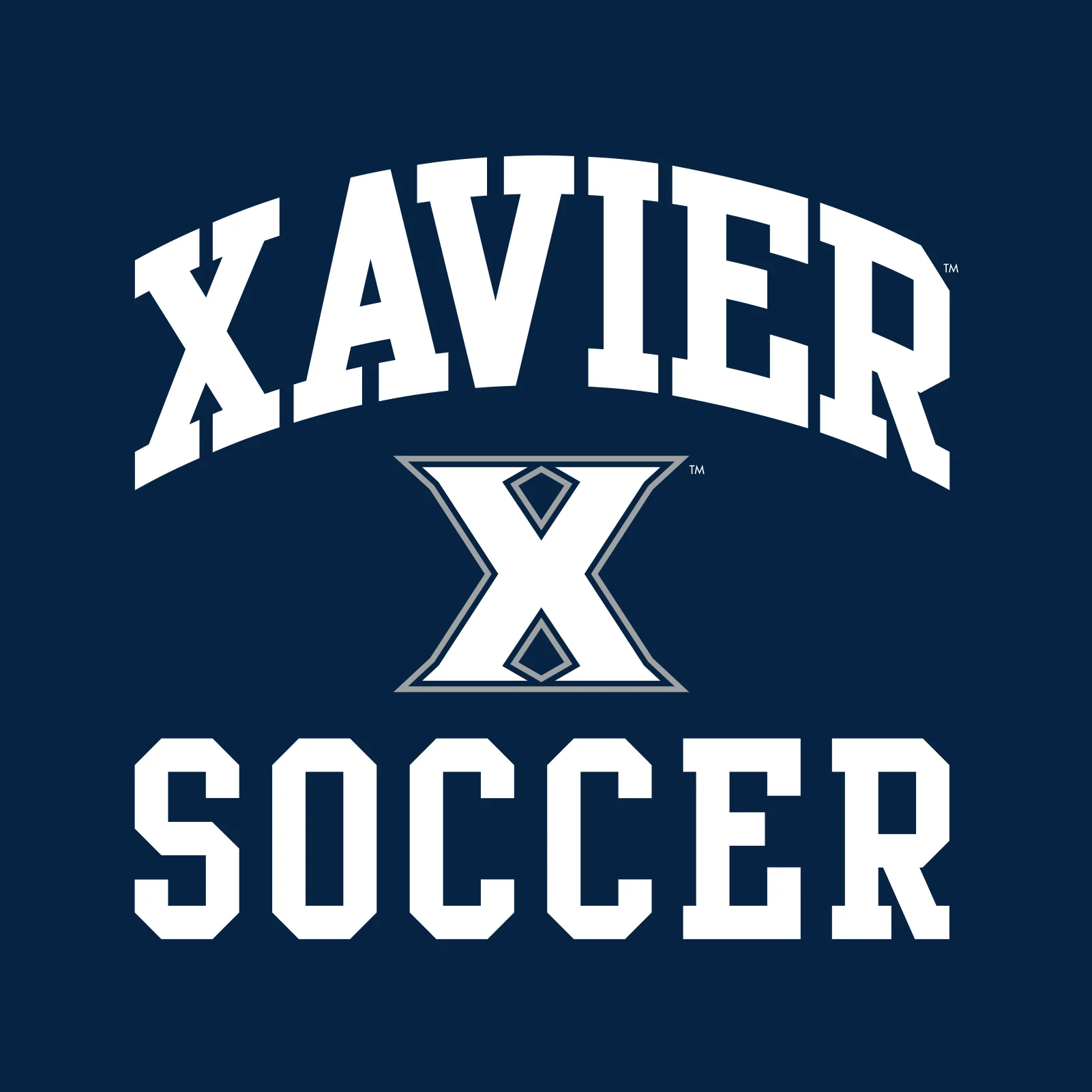 Xavier University Musketeers Arch Logo Soccer Short Sleeve T Shirt - Navy - Image 2