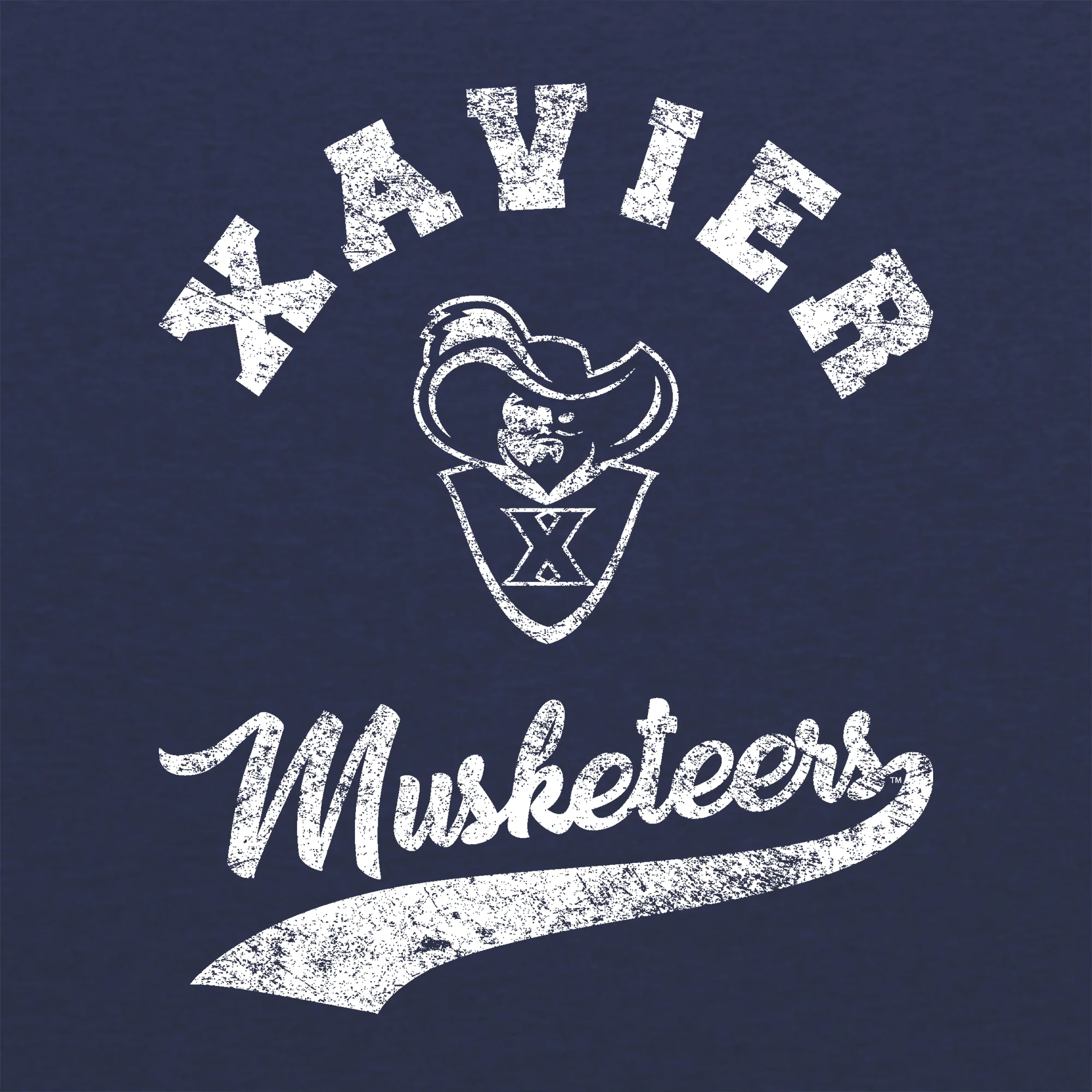 Xavier Retro Script NLA Triblend - Vintage Navy - Image 2