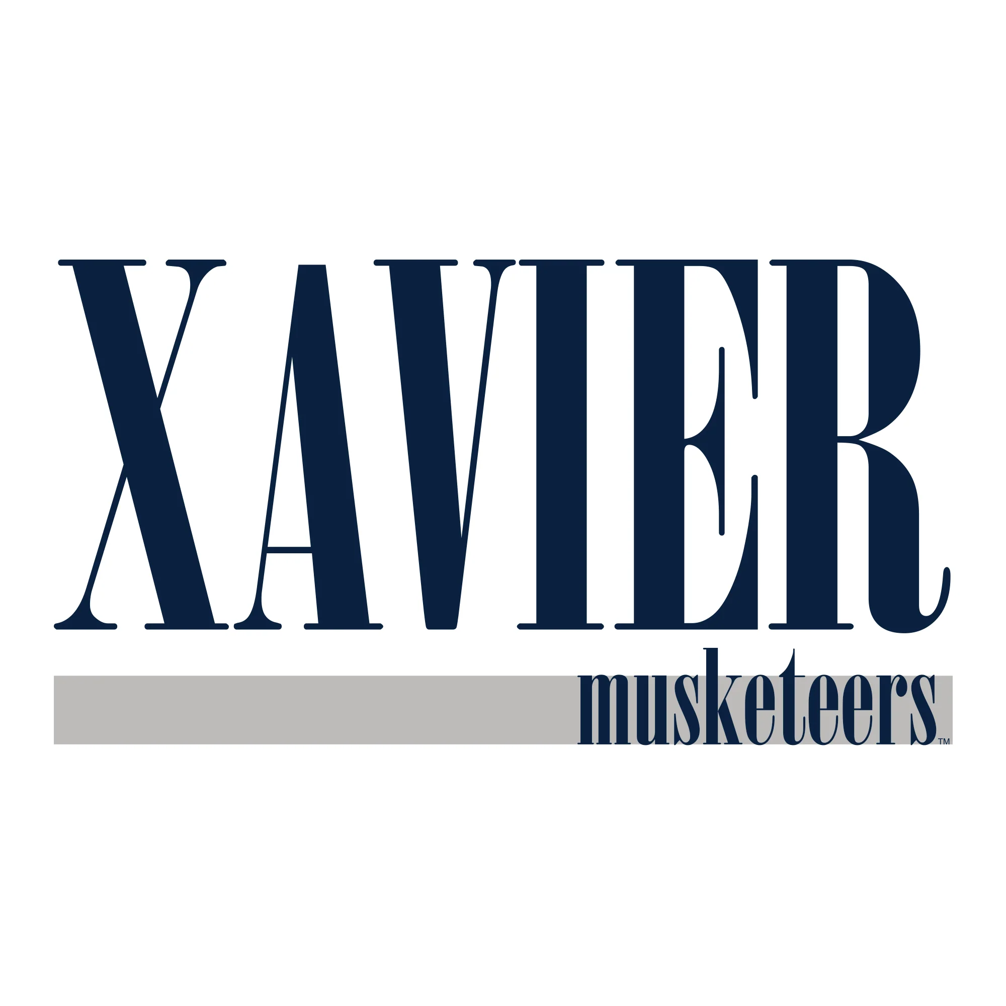 Xavier University Musketeers Boldline Basic Cotton Crewneck Sweatshirt - White - Image 2